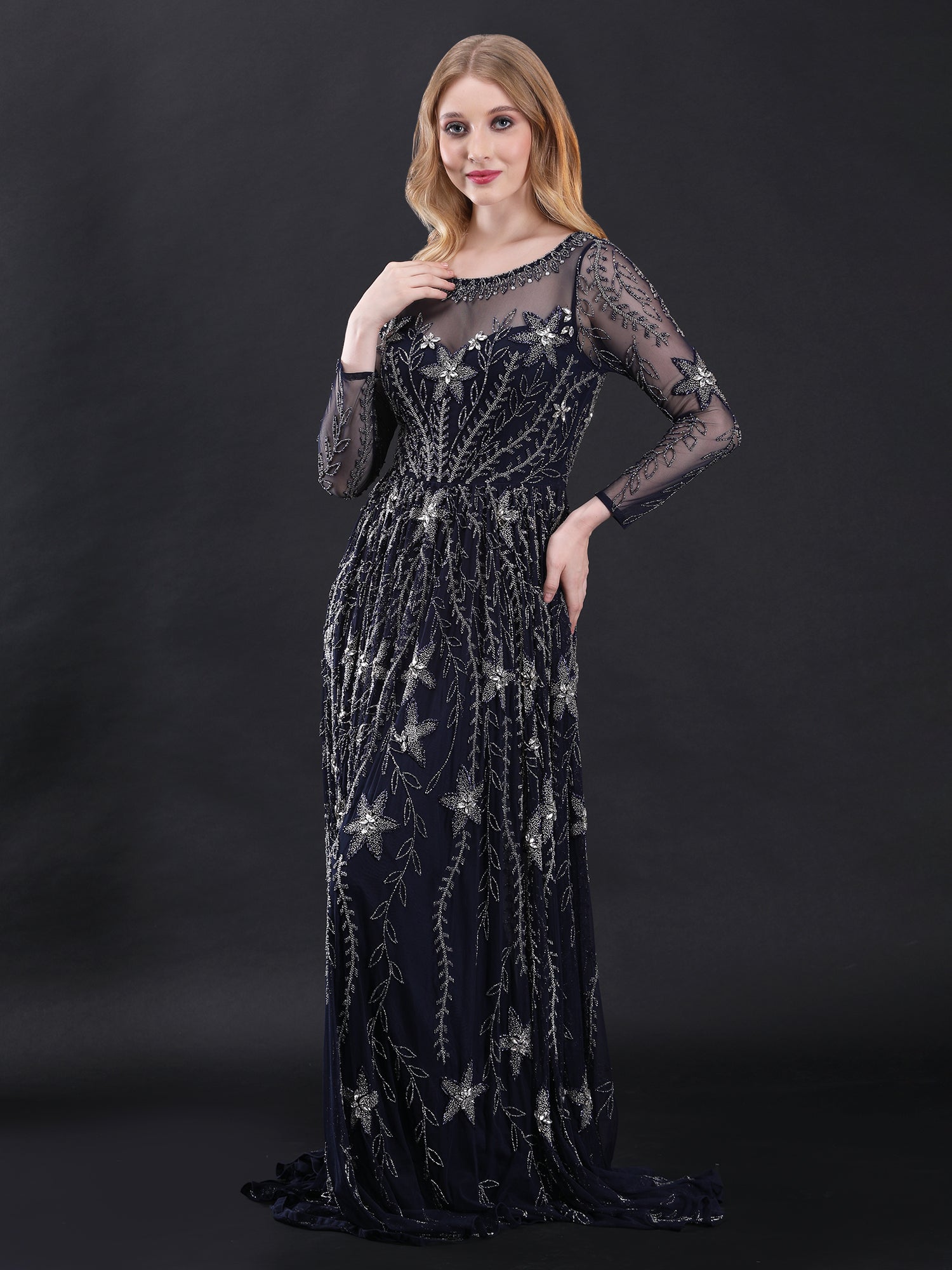 Navy Enchantress Stardust Gown