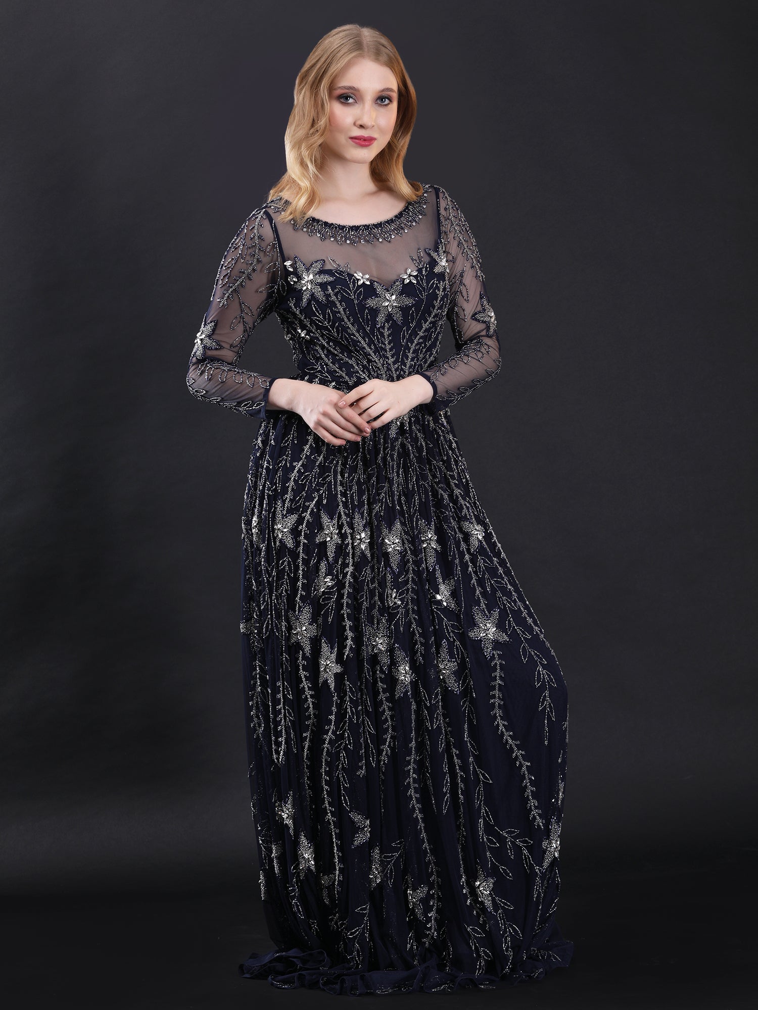 Navy Enchantress Stardust Gown