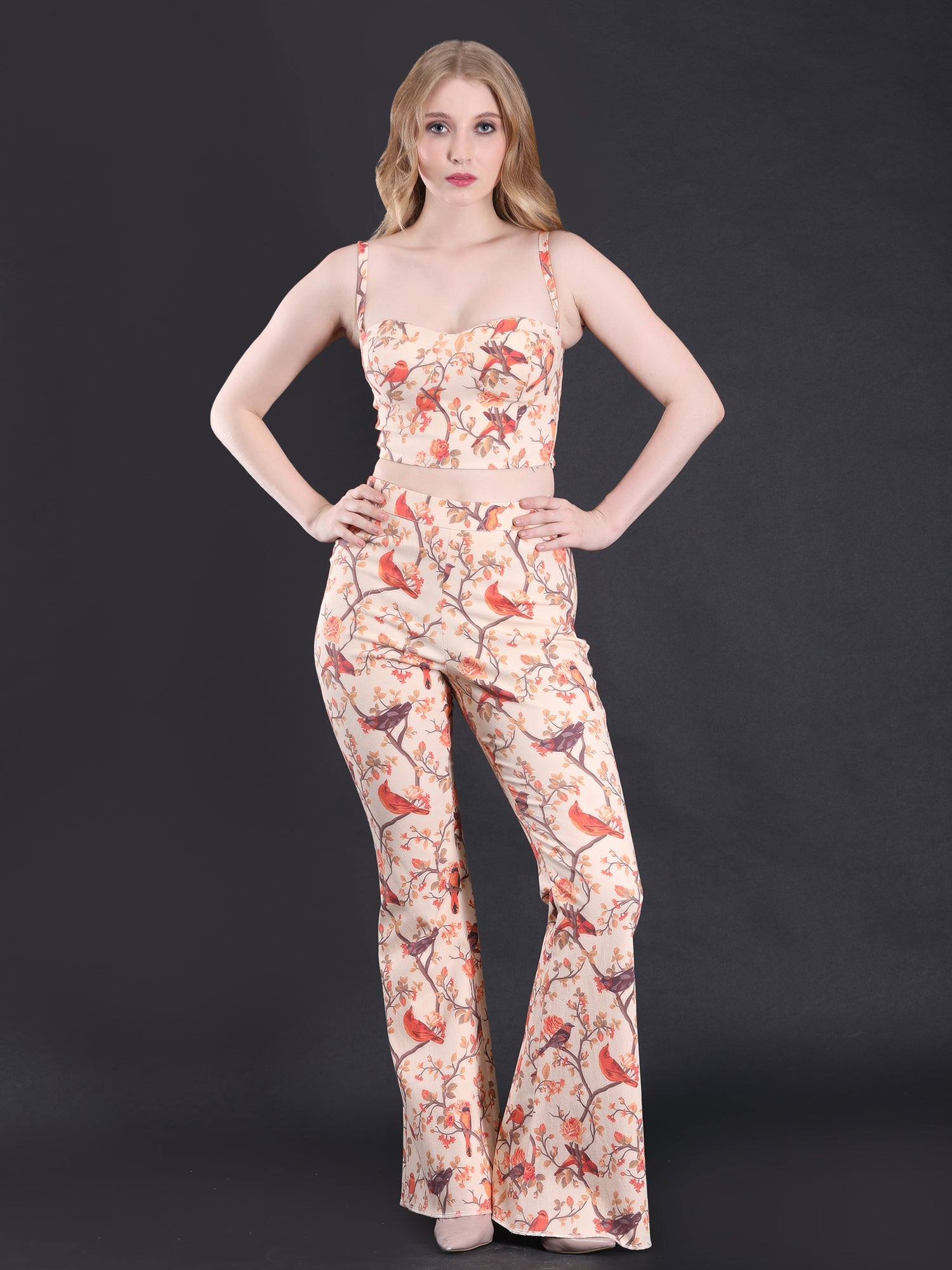 Bird Love Co-ord Set Twill Lycra