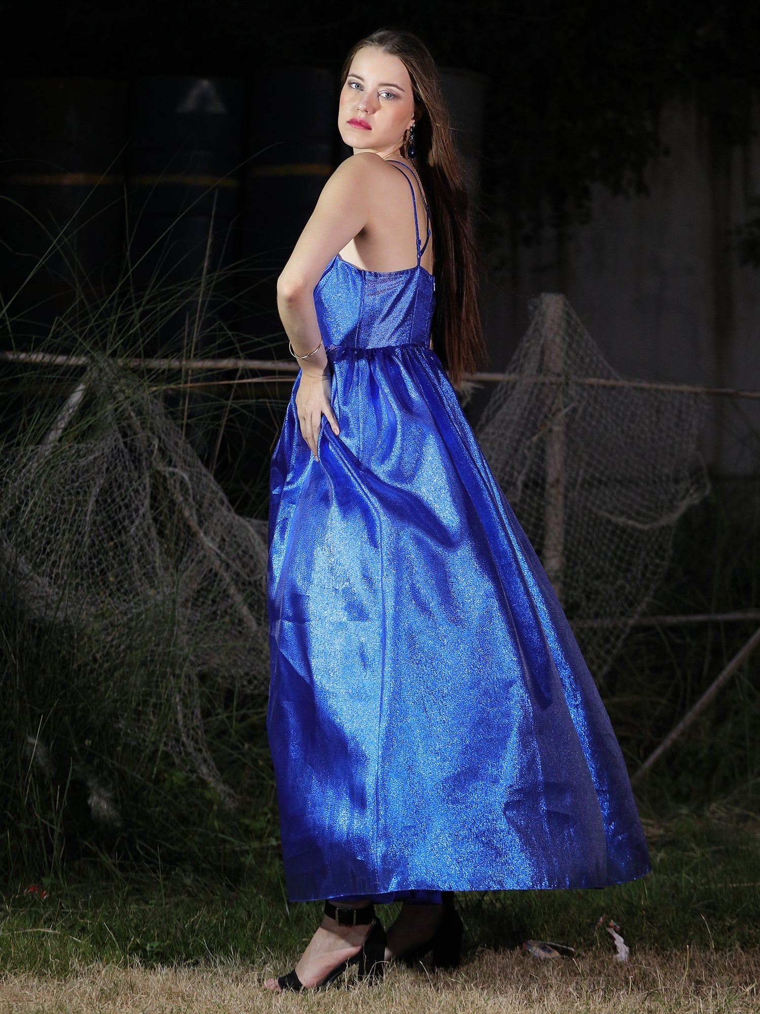 Azure Gown Celestial Elegance