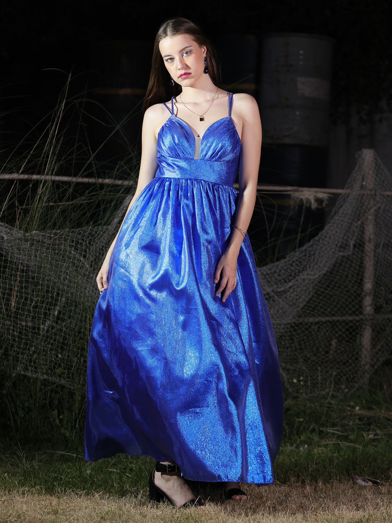 Azure Gown Celestial Elegance