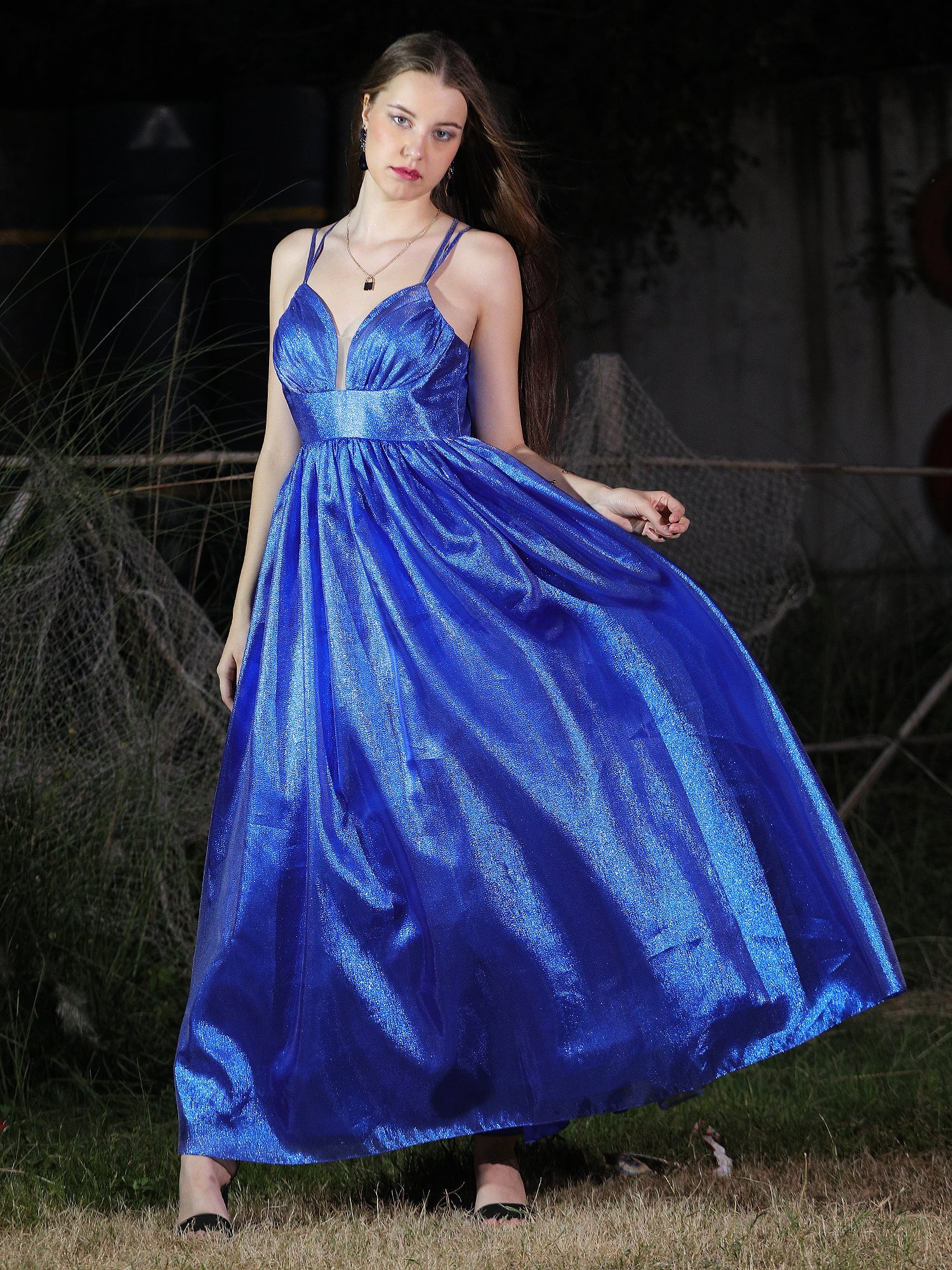 Azure Gown Celestial Elegance