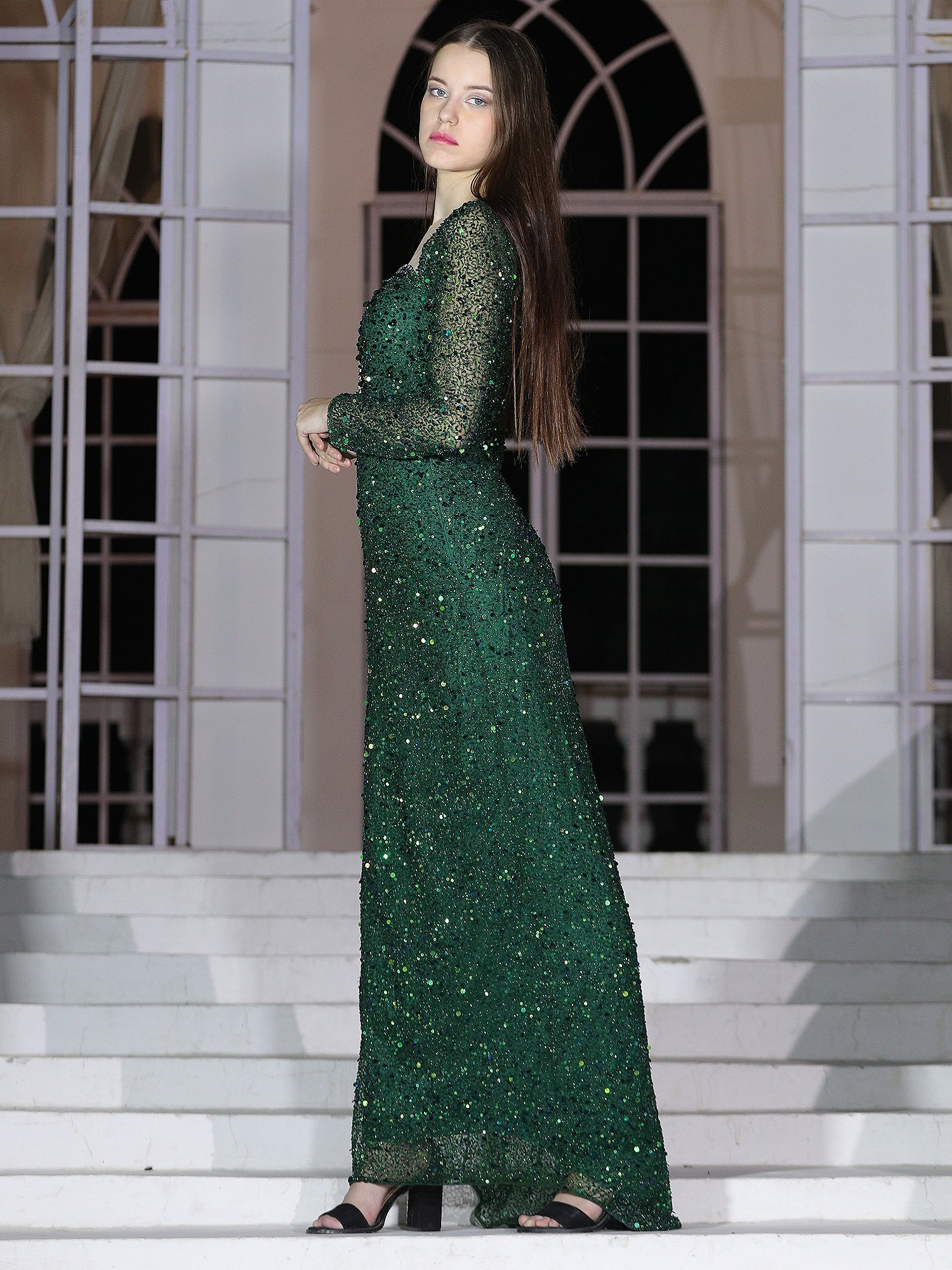 Emerald Empress Fishtail Gown