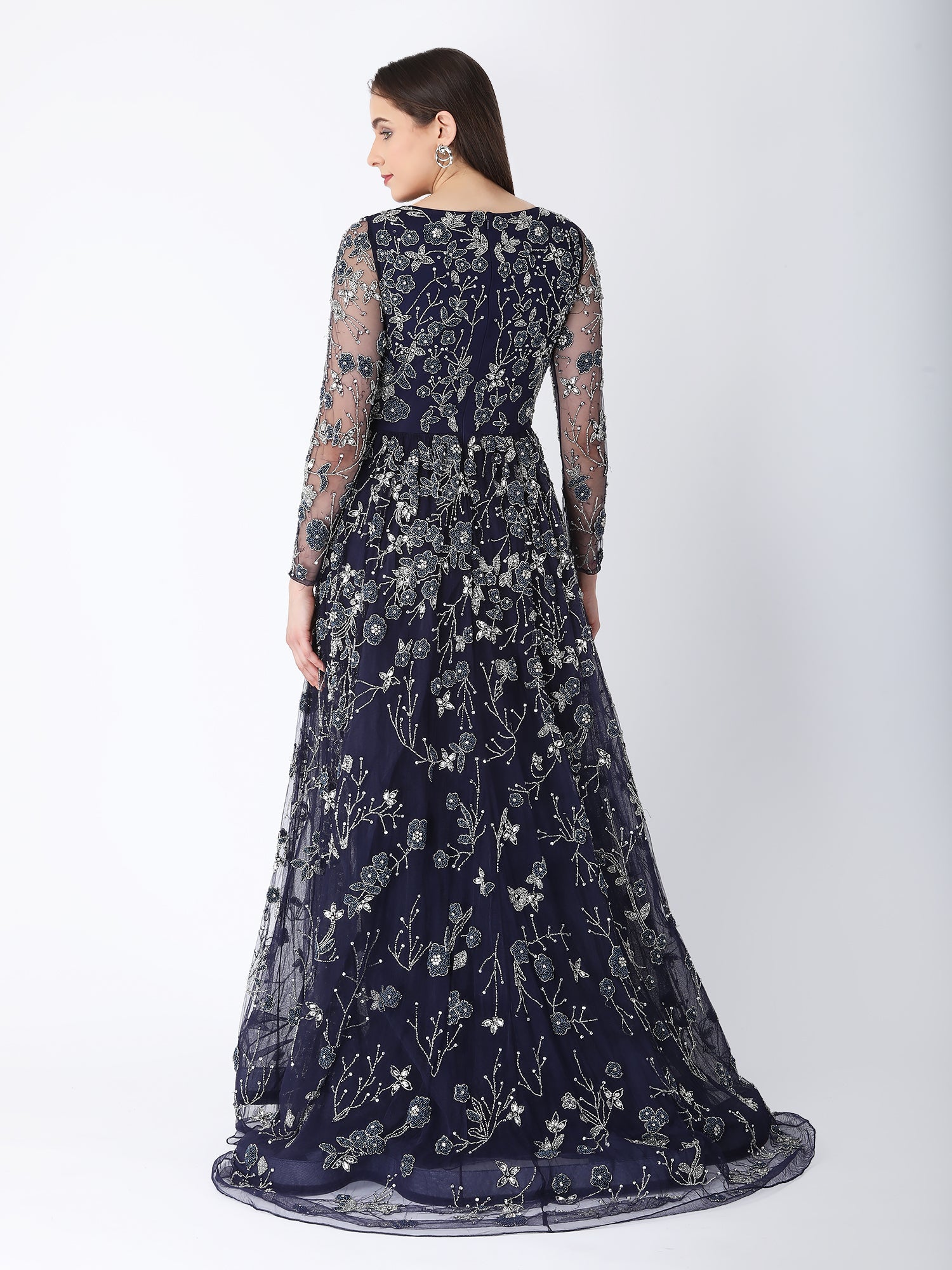 Blue Floral Bloom Gown