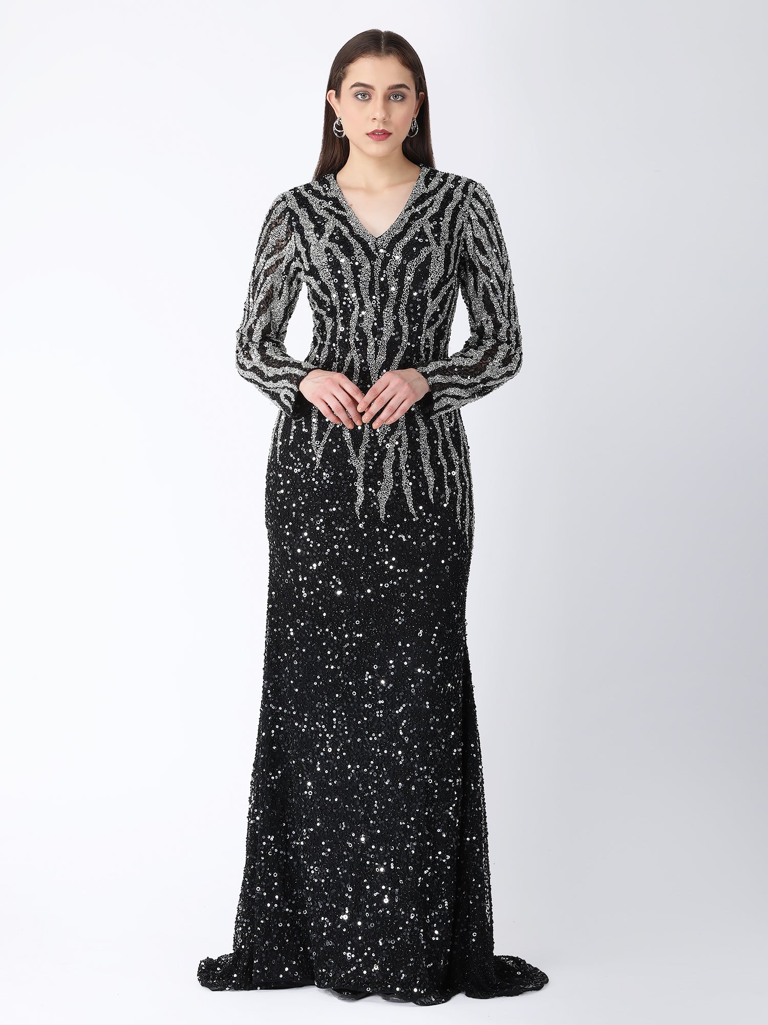 Midnight Shimmer Black Gown