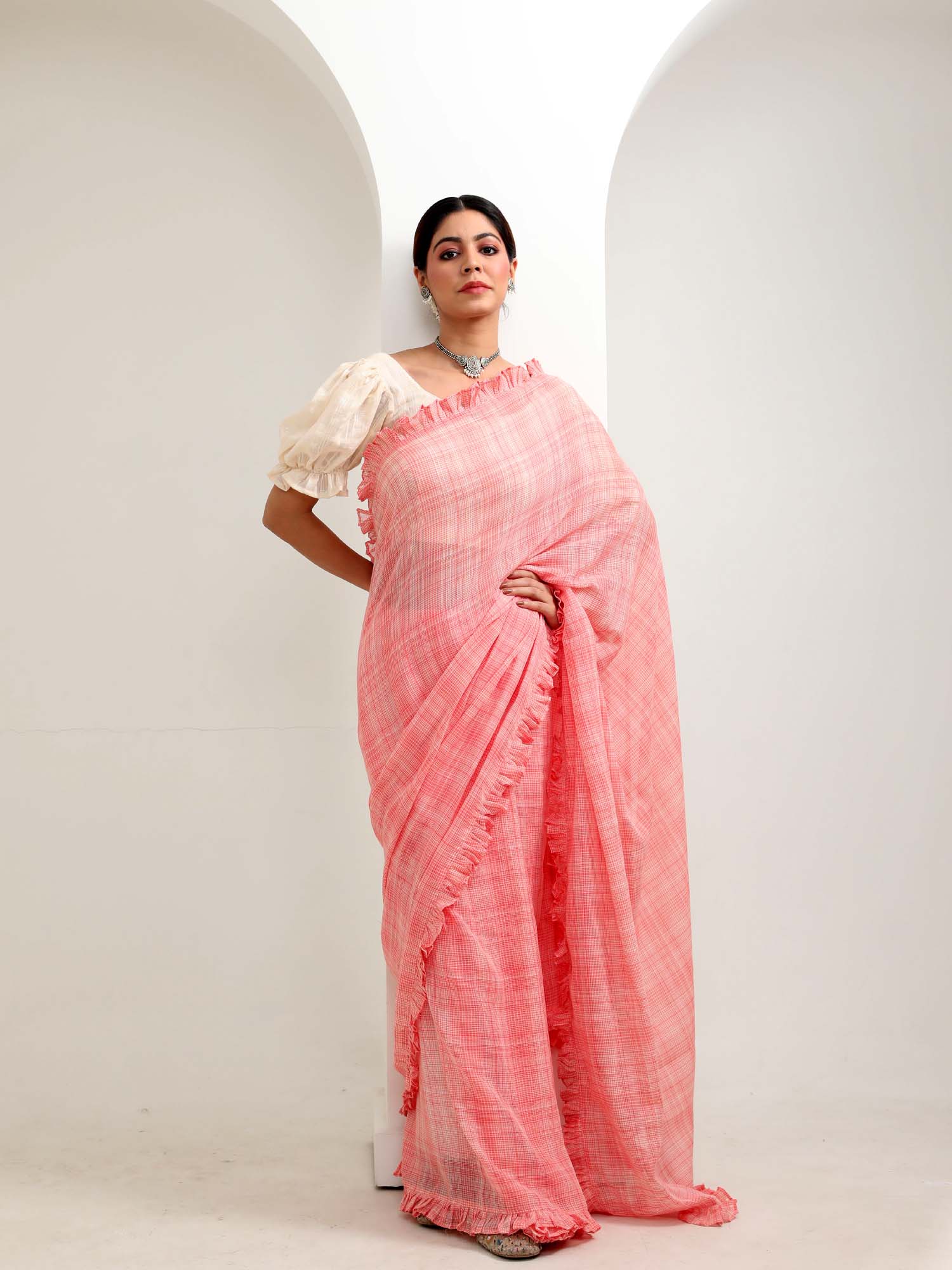 Evening Hues- Cotton Saree with Blouse