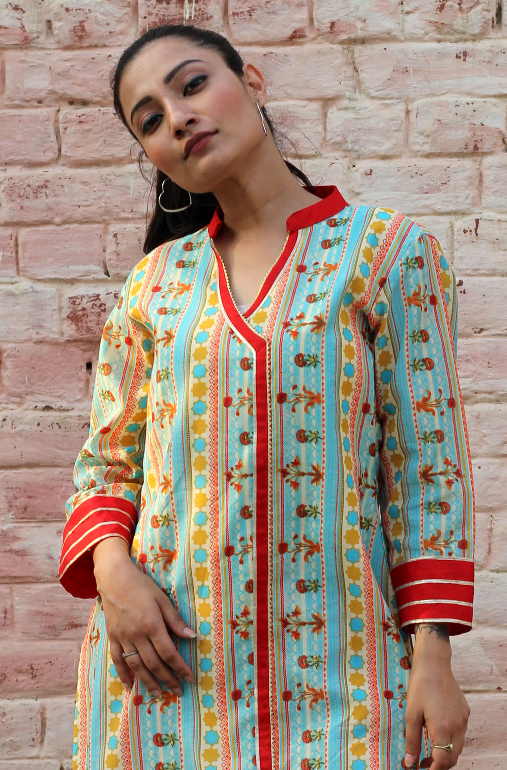 Guldavri Printed chandheri kurta