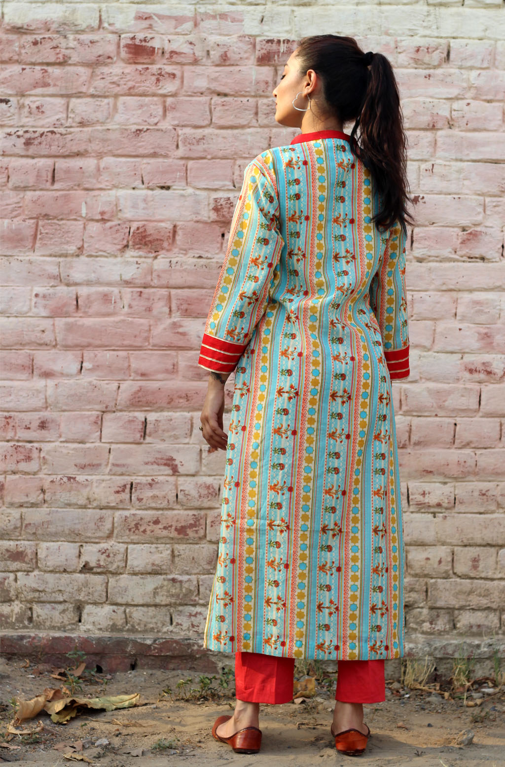 Guldavri Printed chandheri kurta