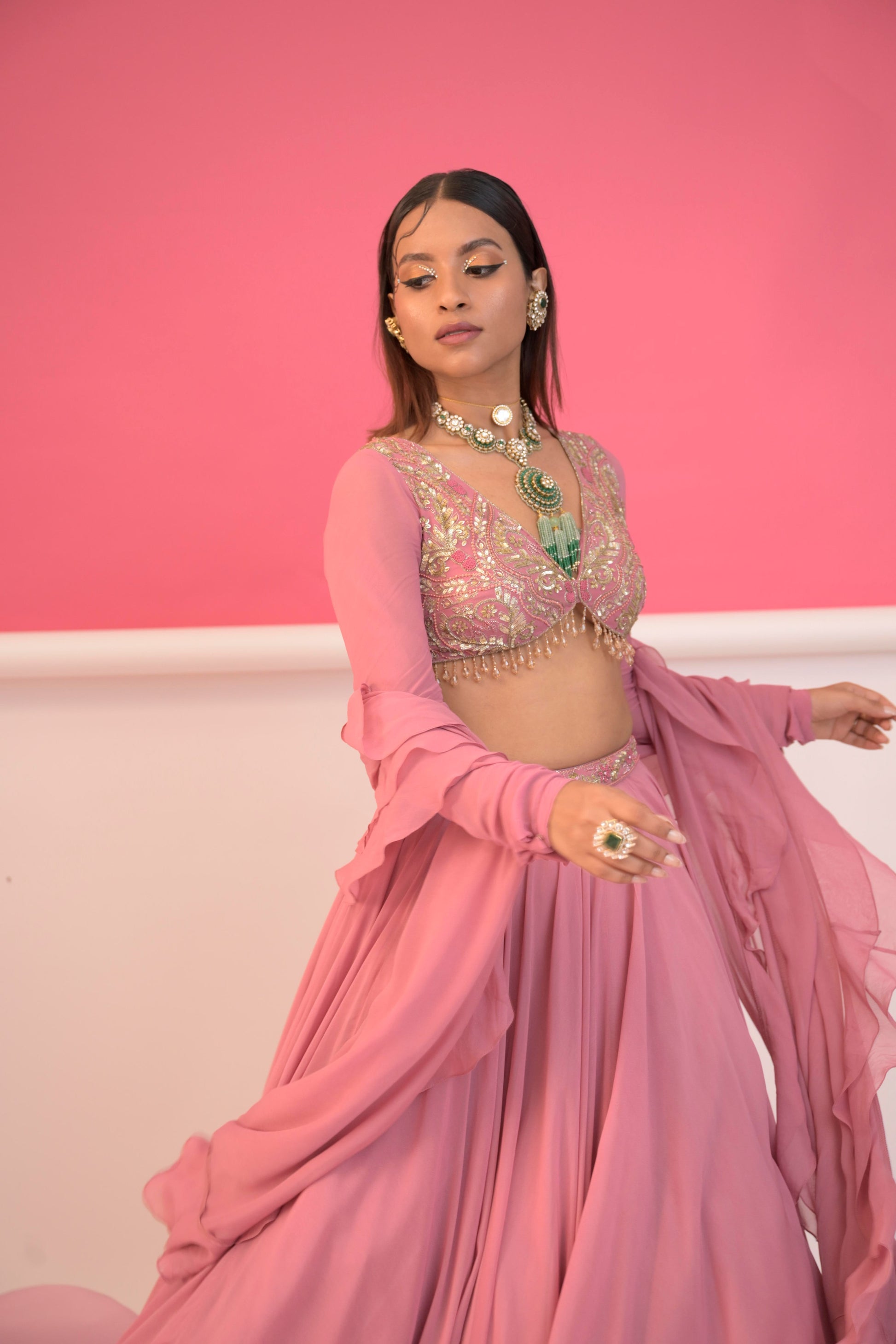 Regal Rose Lehenga Ensemble