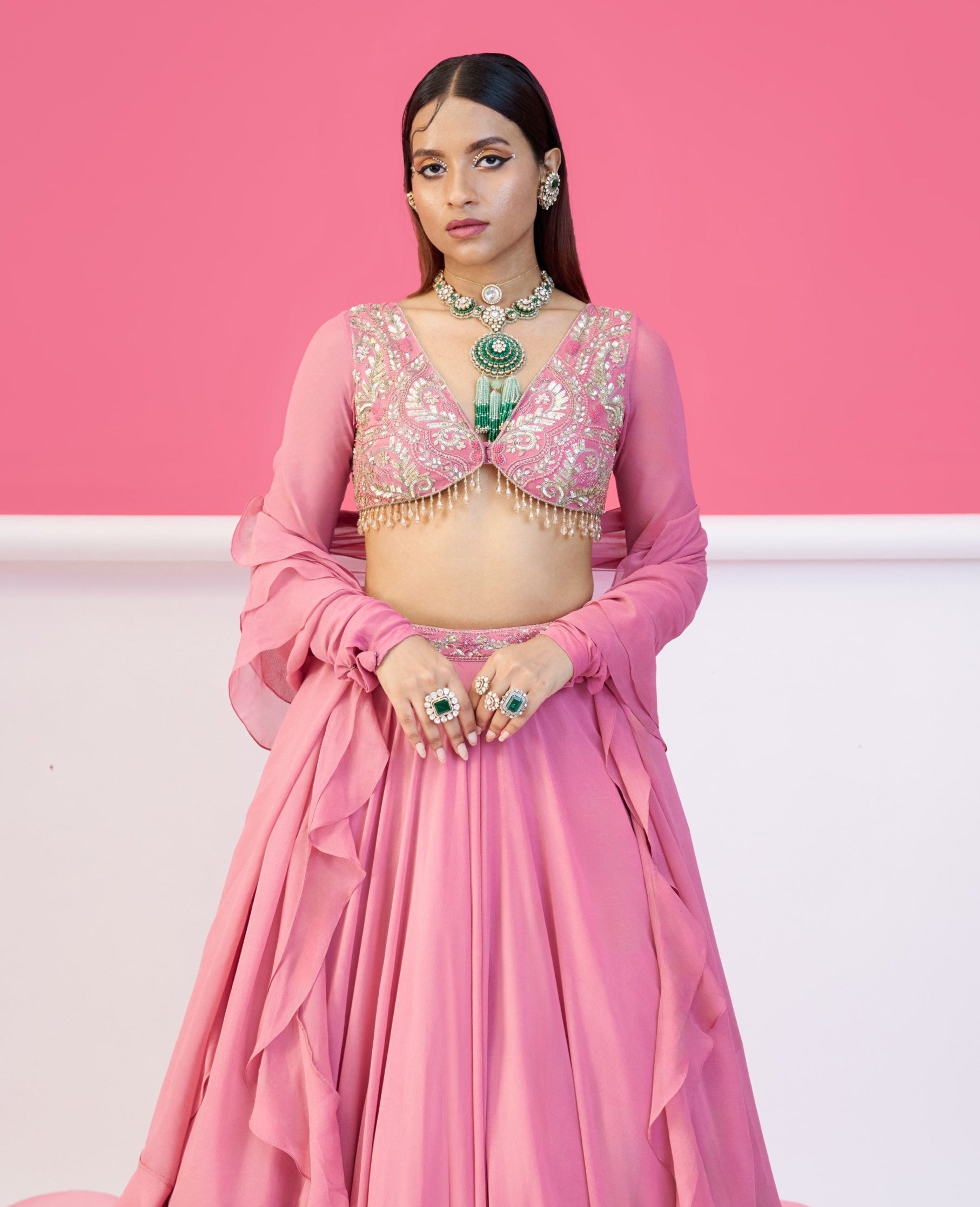 Regal Rose Lehenga Ensemble