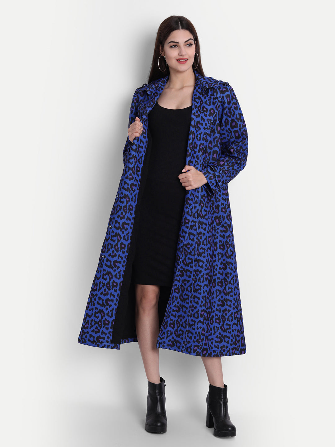 Wildcat Print Trench Coat