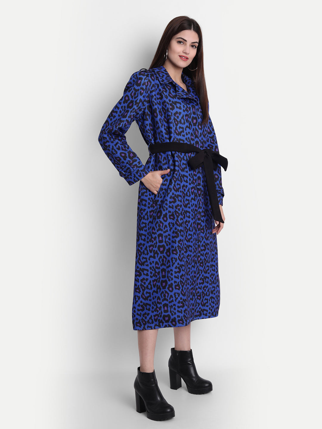 Wildcat Print Trench Coat