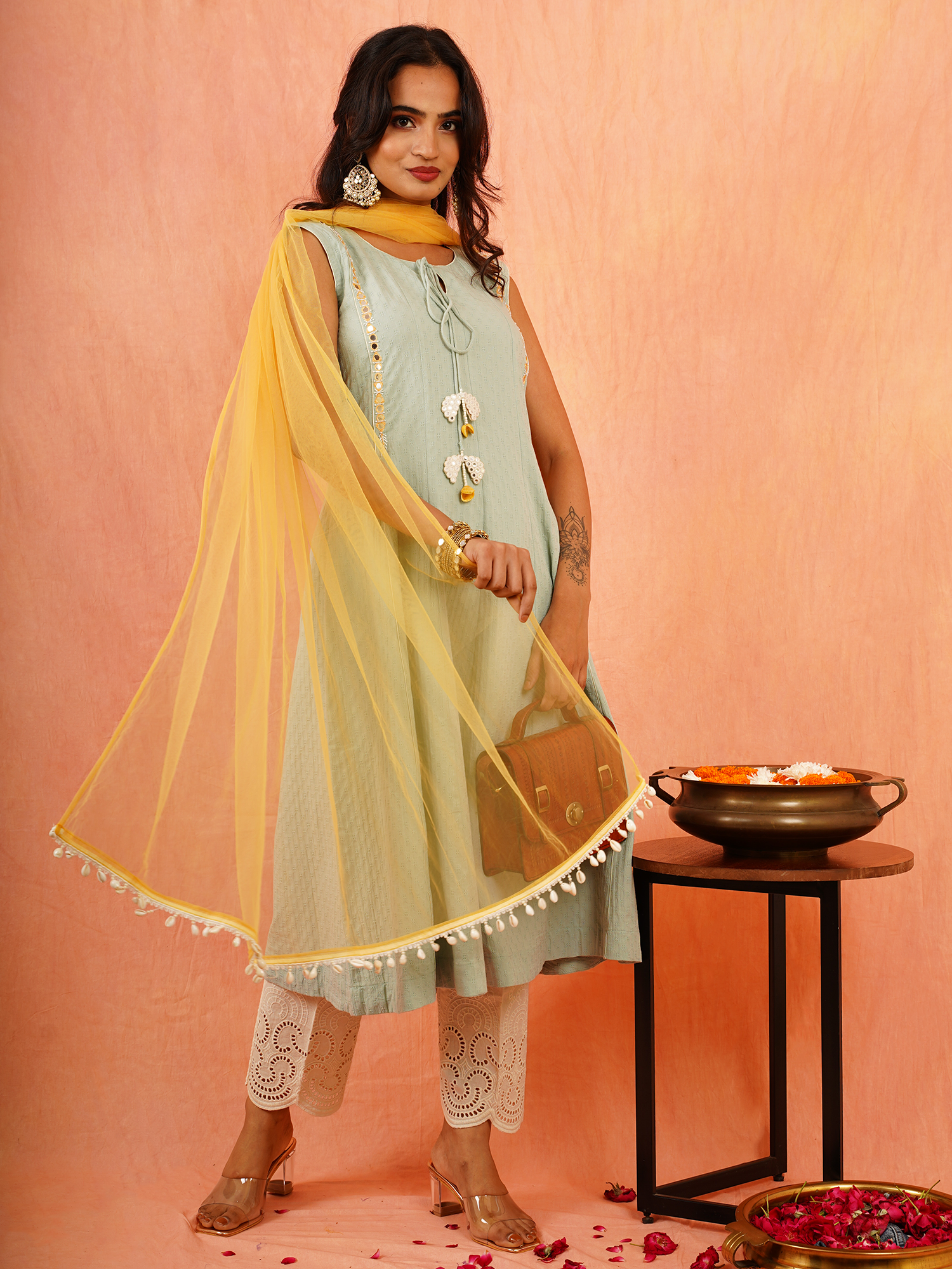 Savannah - Green Hand Embroidered Kurta Set