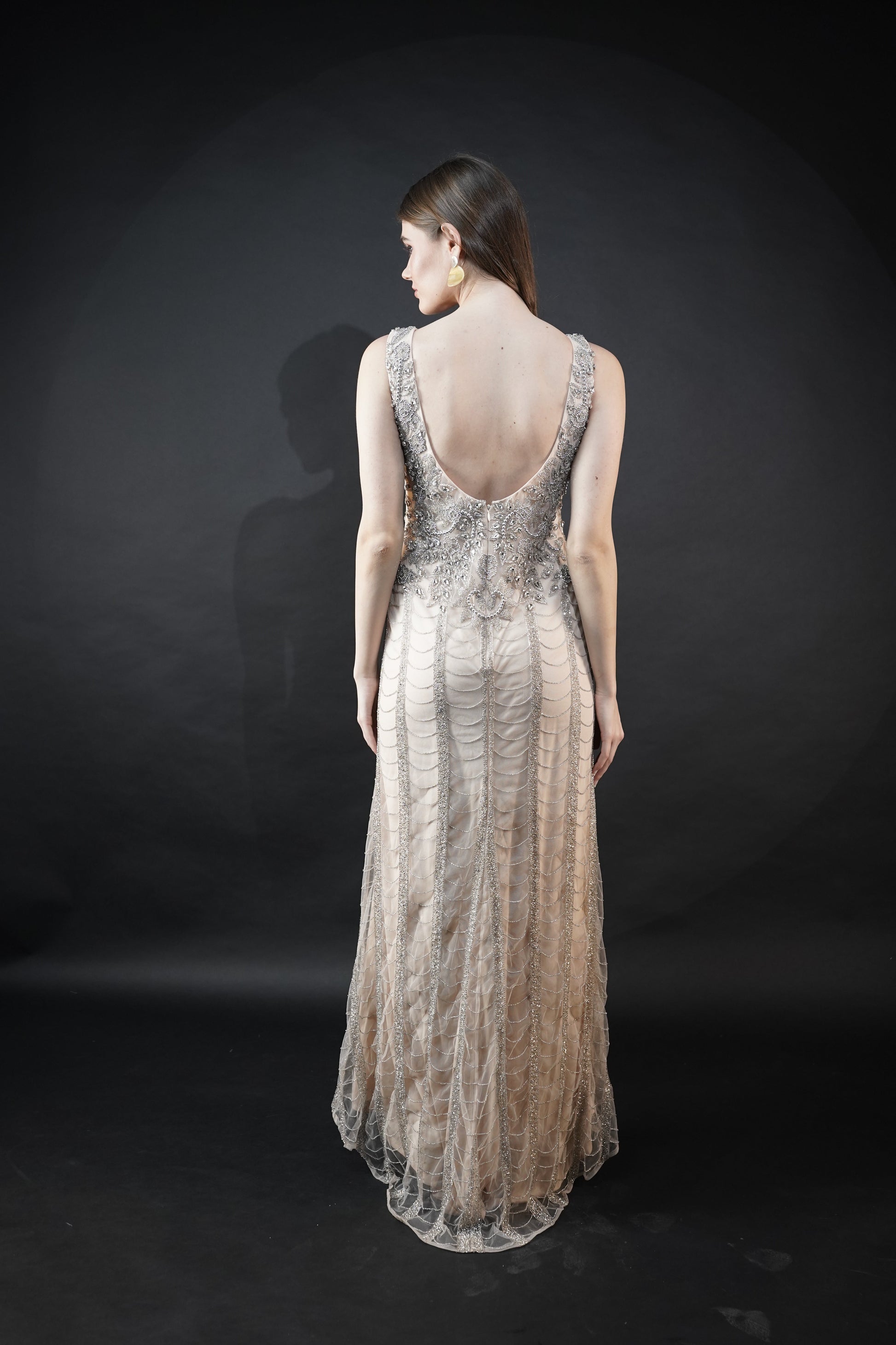 Luminous Aura Elegant Viscose Gown