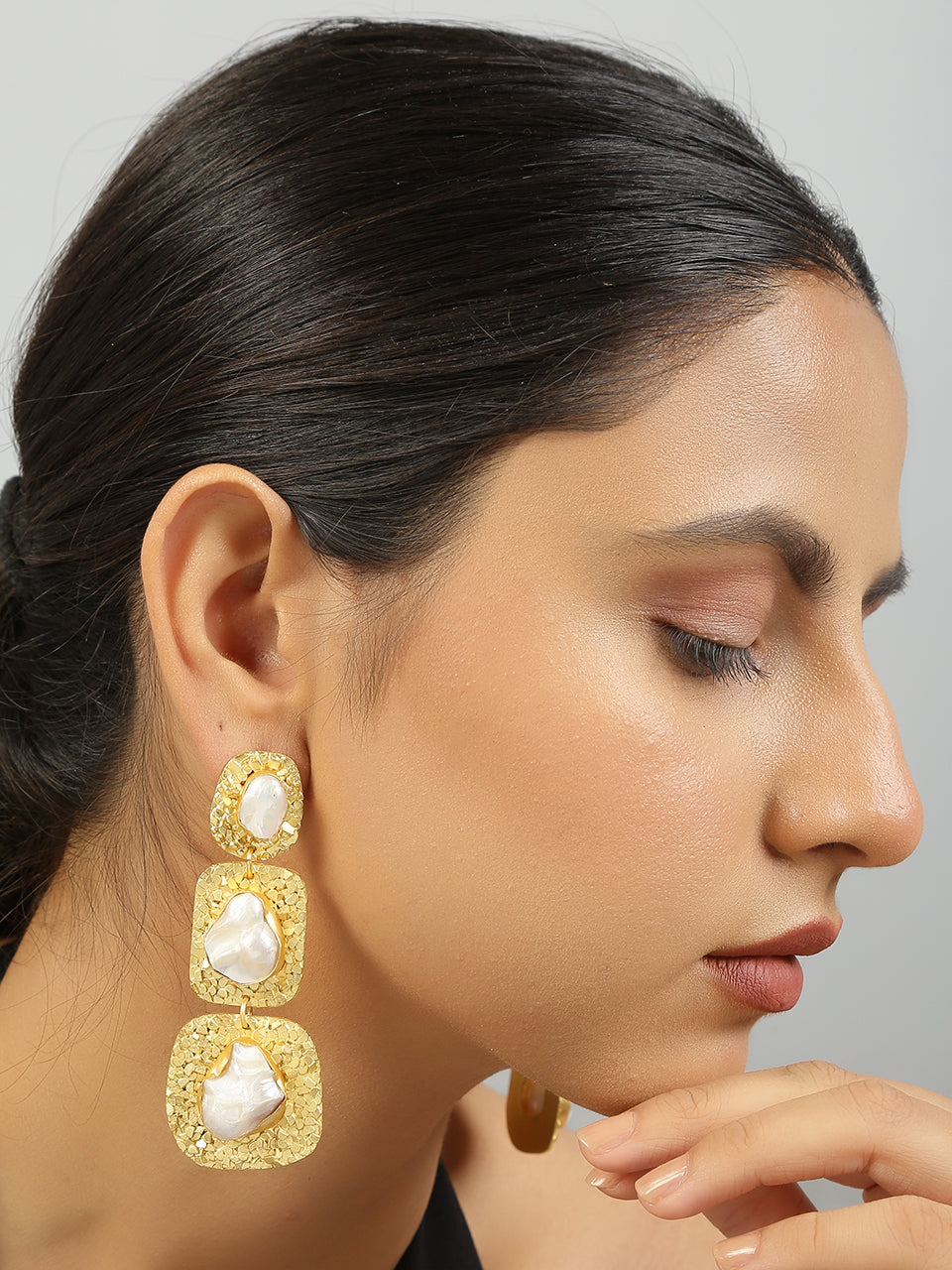 Baroque Pearl Statement Earrings