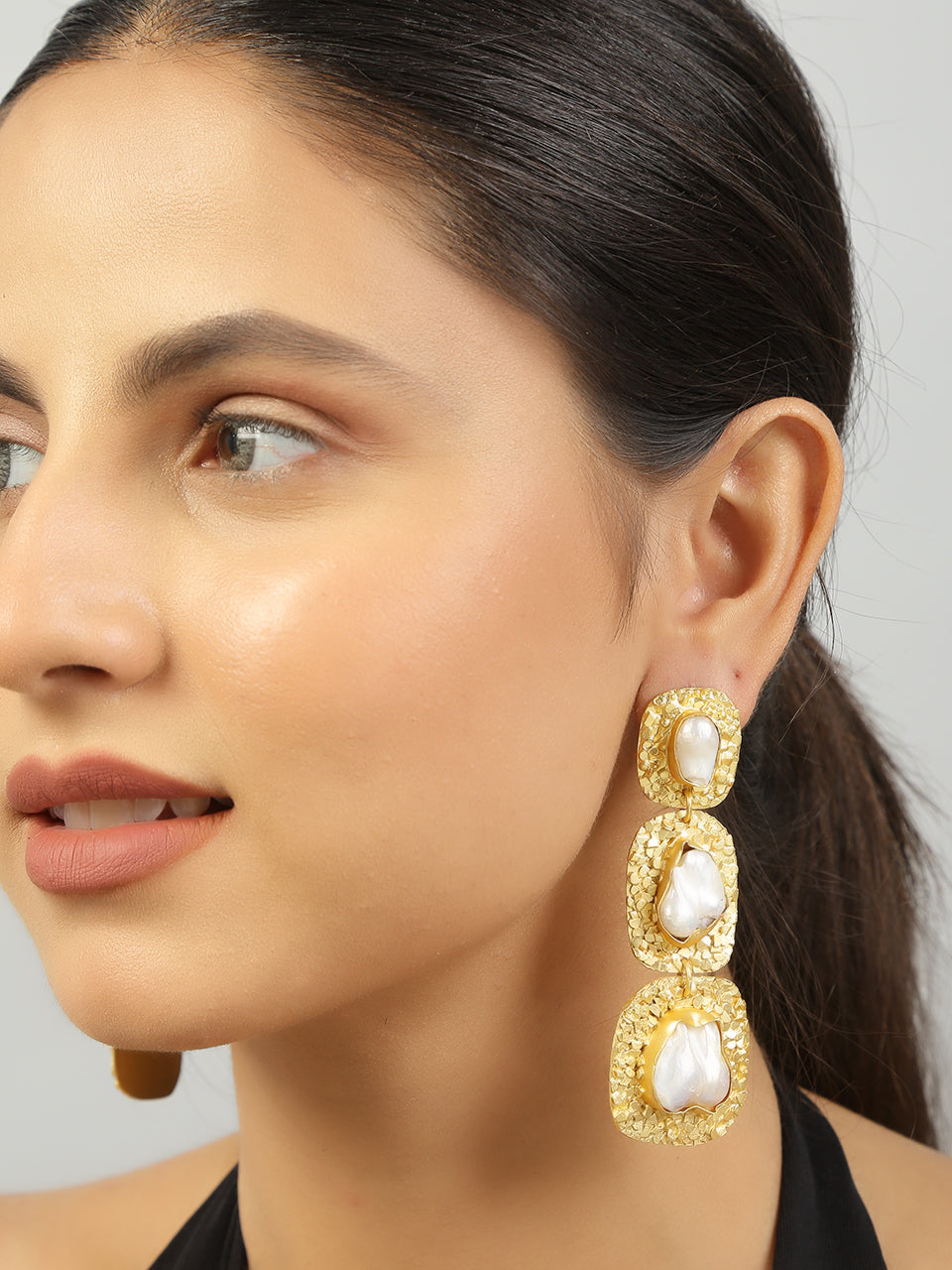 Baroque Pearl Statement Earrings