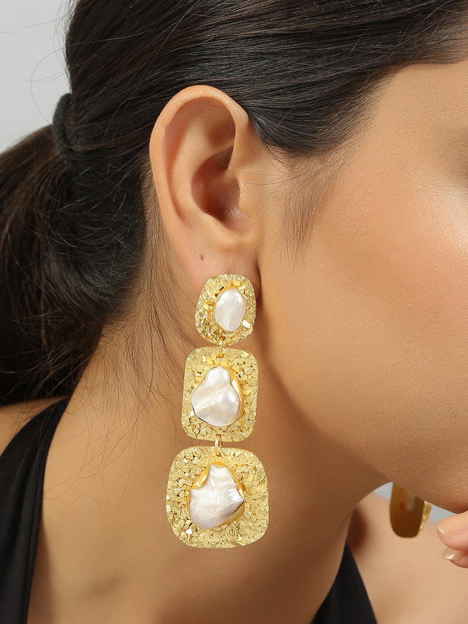 Baroque Pearl Statement Earrings