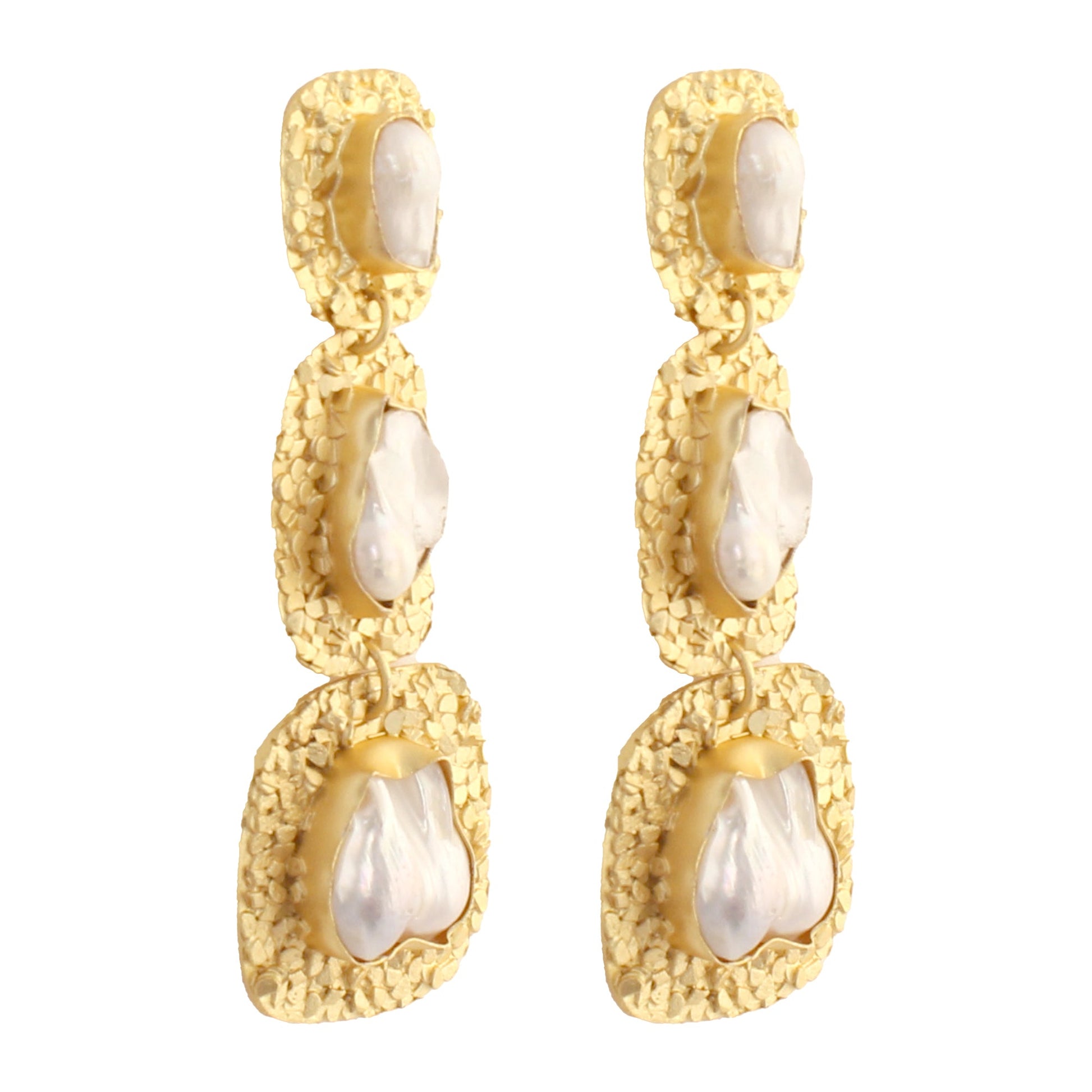 Baroque Pearl Statement Earrings