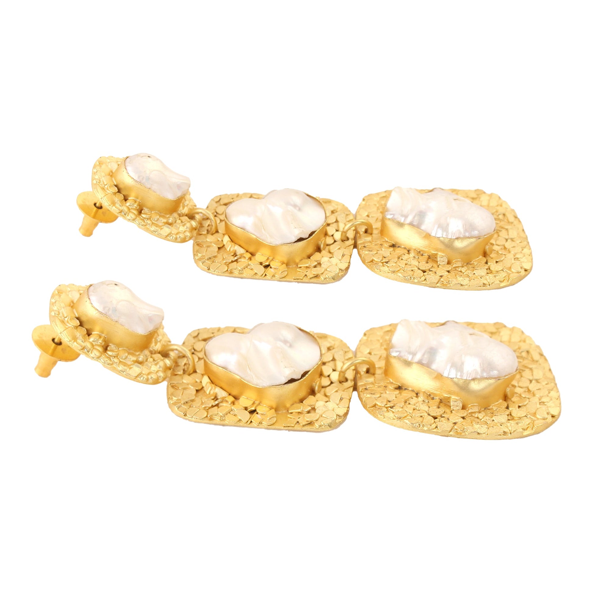 Baroque Pearl Statement Earrings