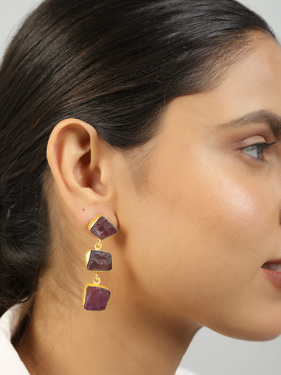 Druzy Amethyst Earrings