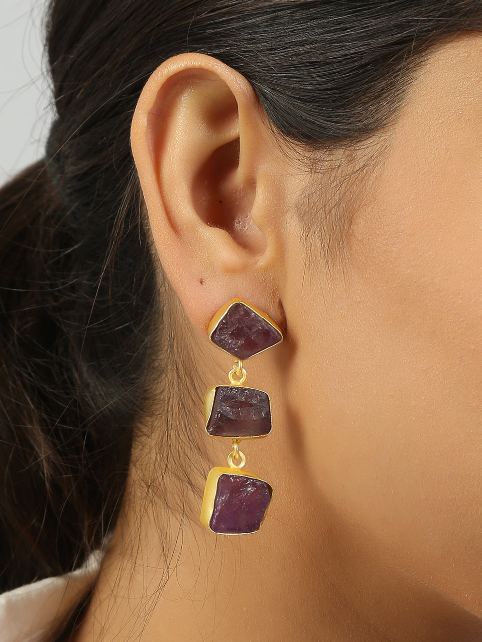 Druzy Amethyst Earrings