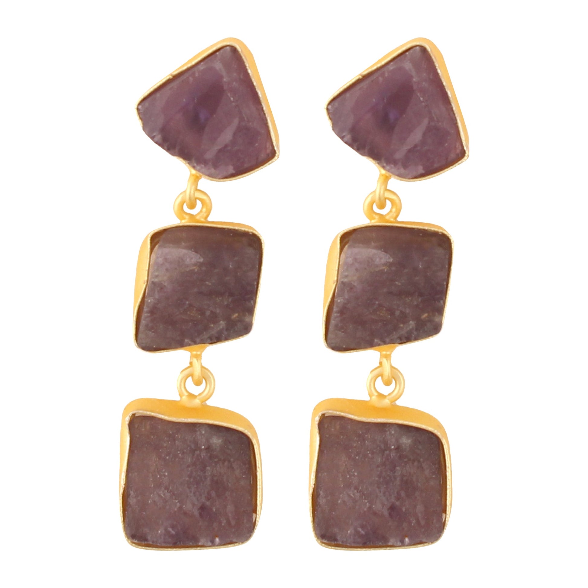 Druzy Amethyst Earrings