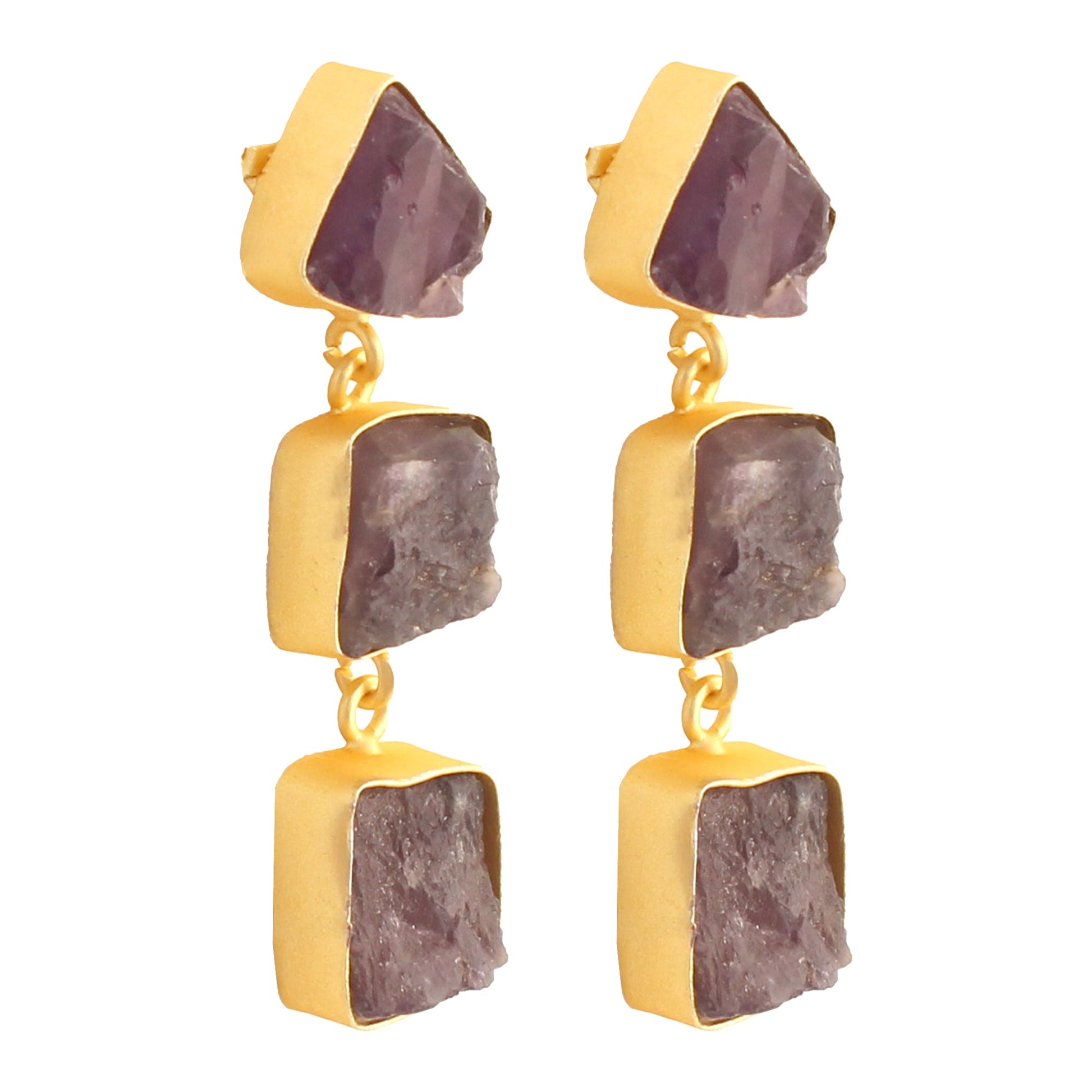 Druzy Amethyst Earrings