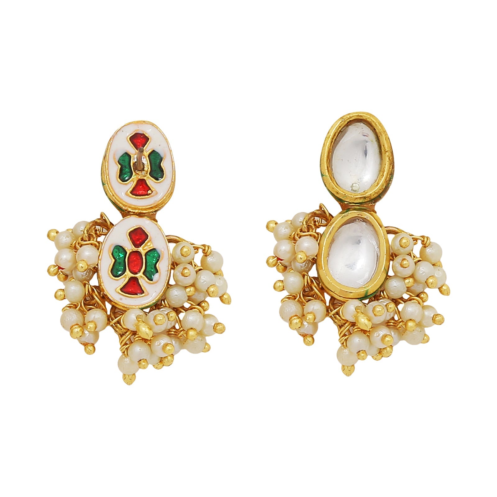 Kundan Drop Necklace & Earrings Set