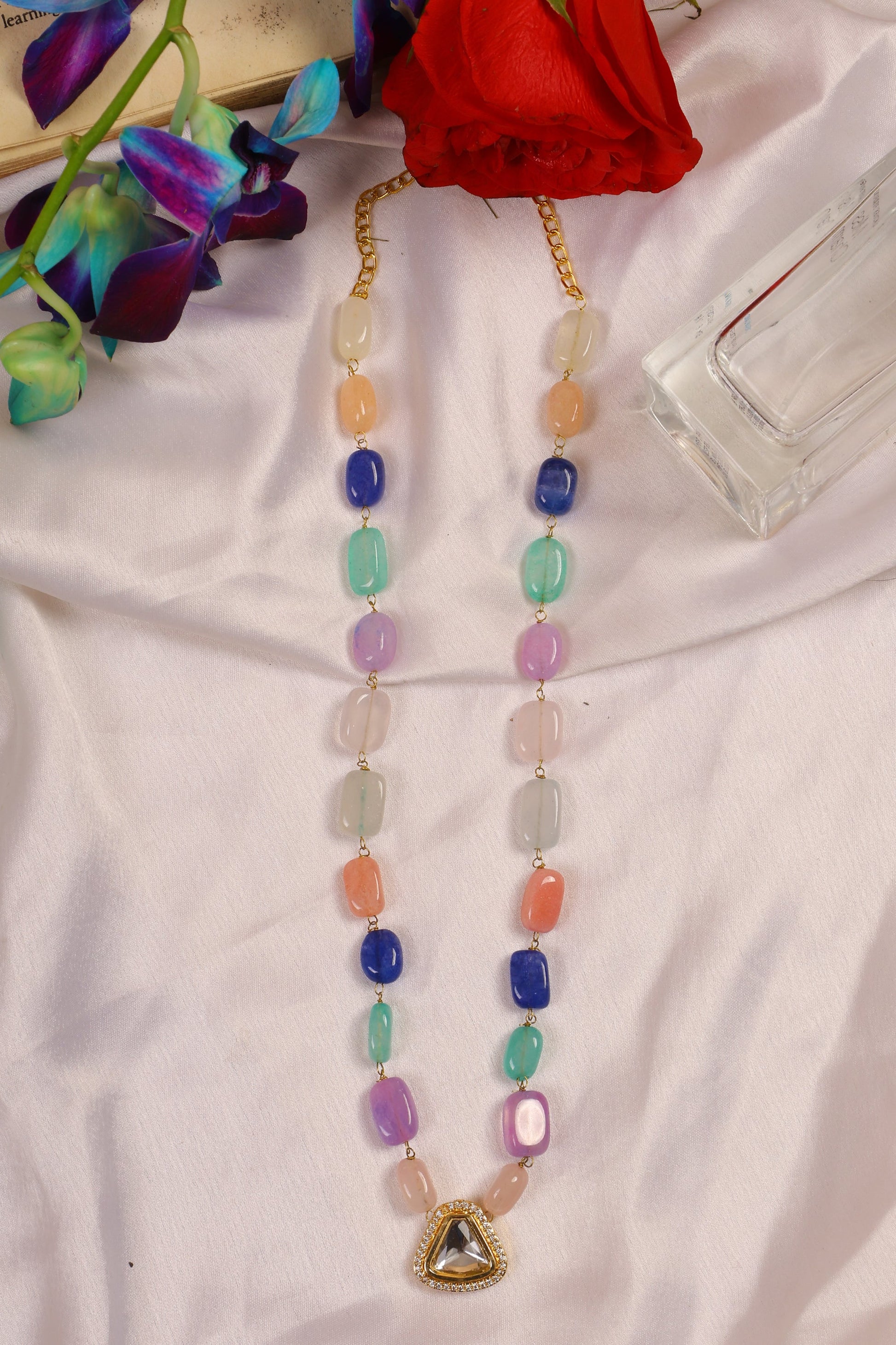 Multicolored Kundan Polki Necklace