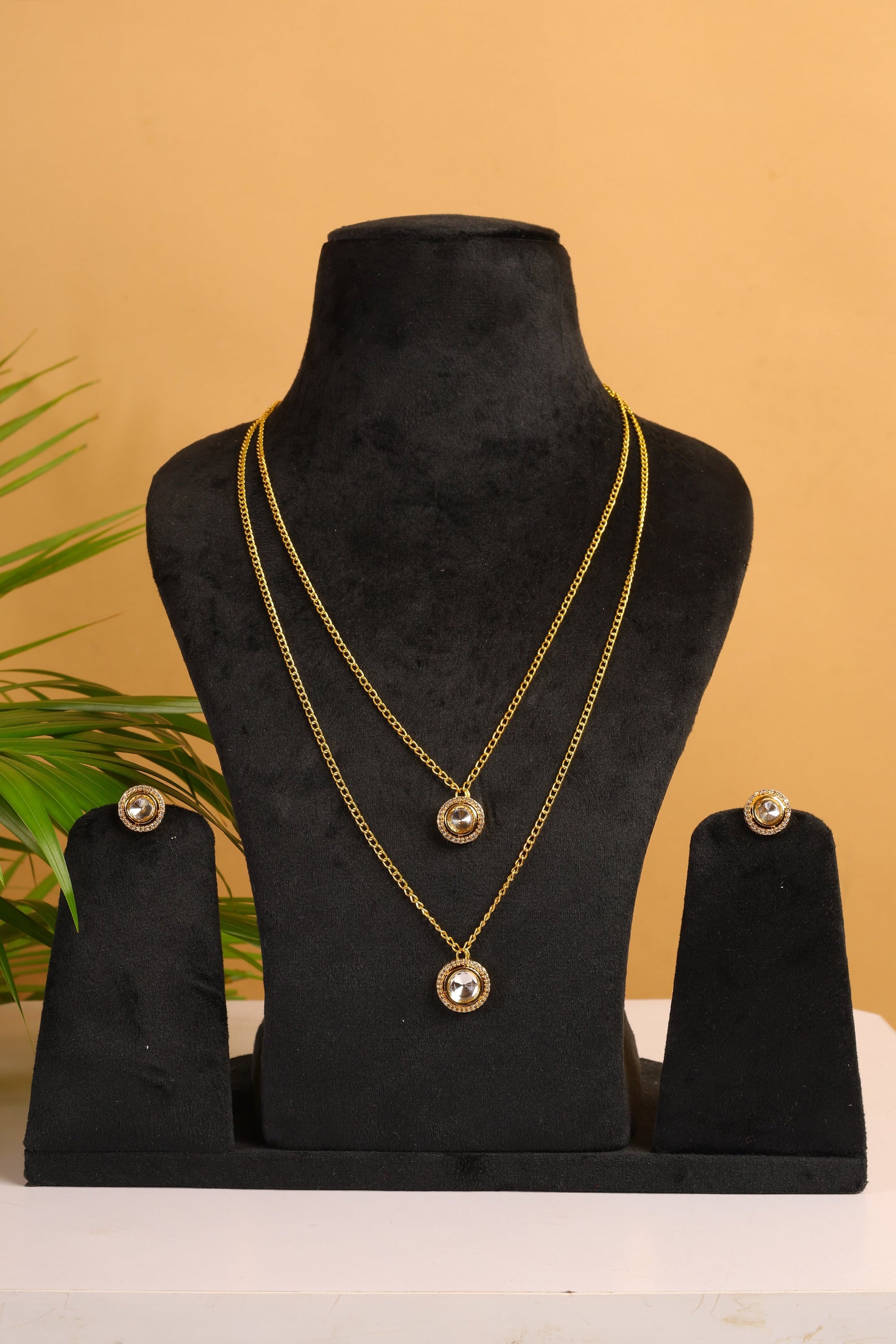 Layered Kundan Polki Necklace set