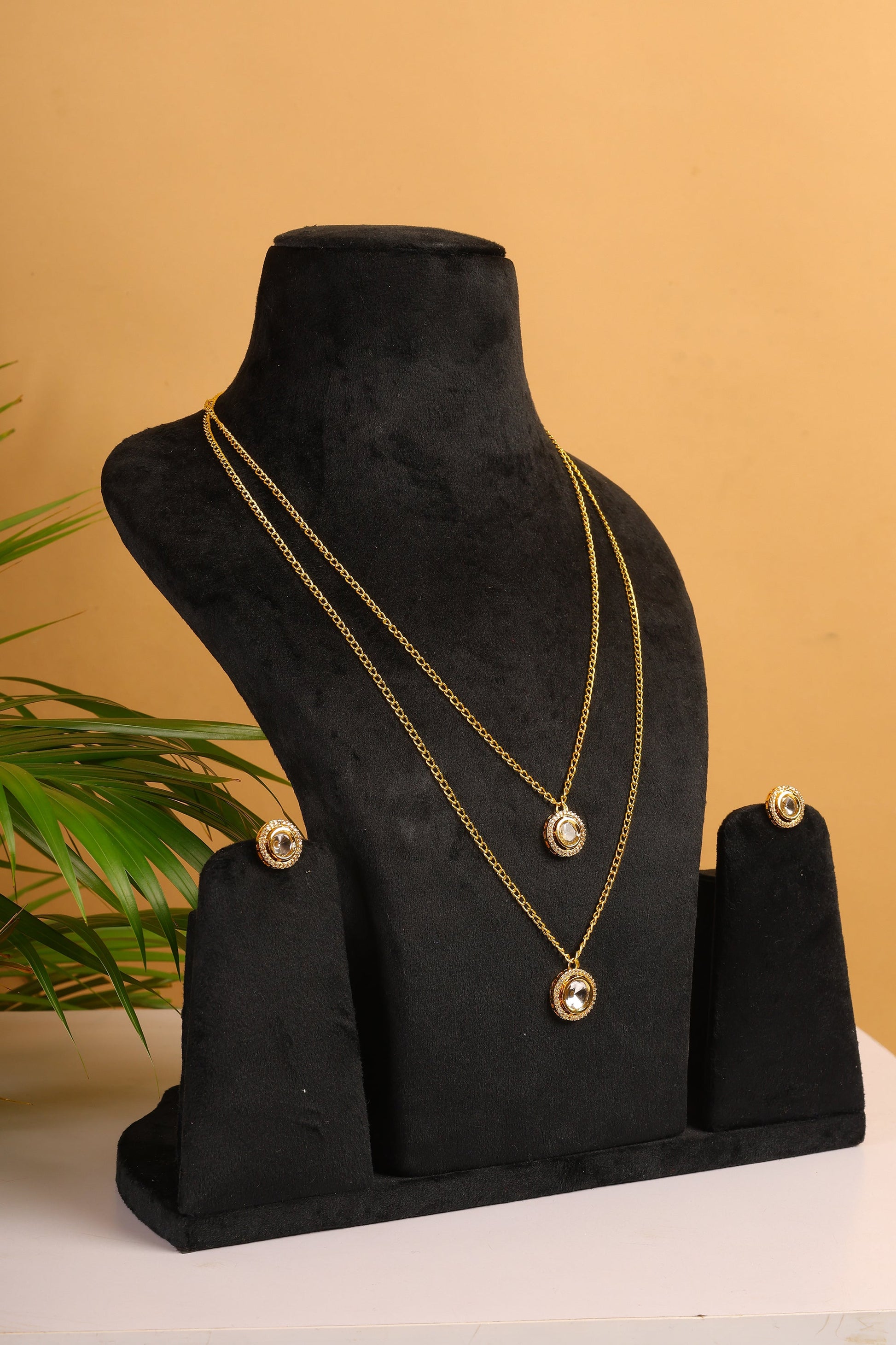 Layered Kundan Polki Necklace set