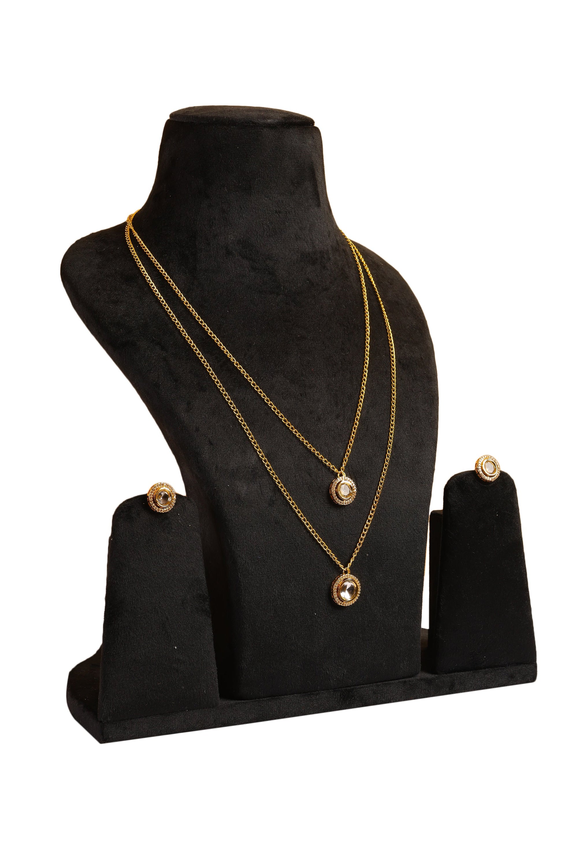 Layered Kundan Polki Necklace set