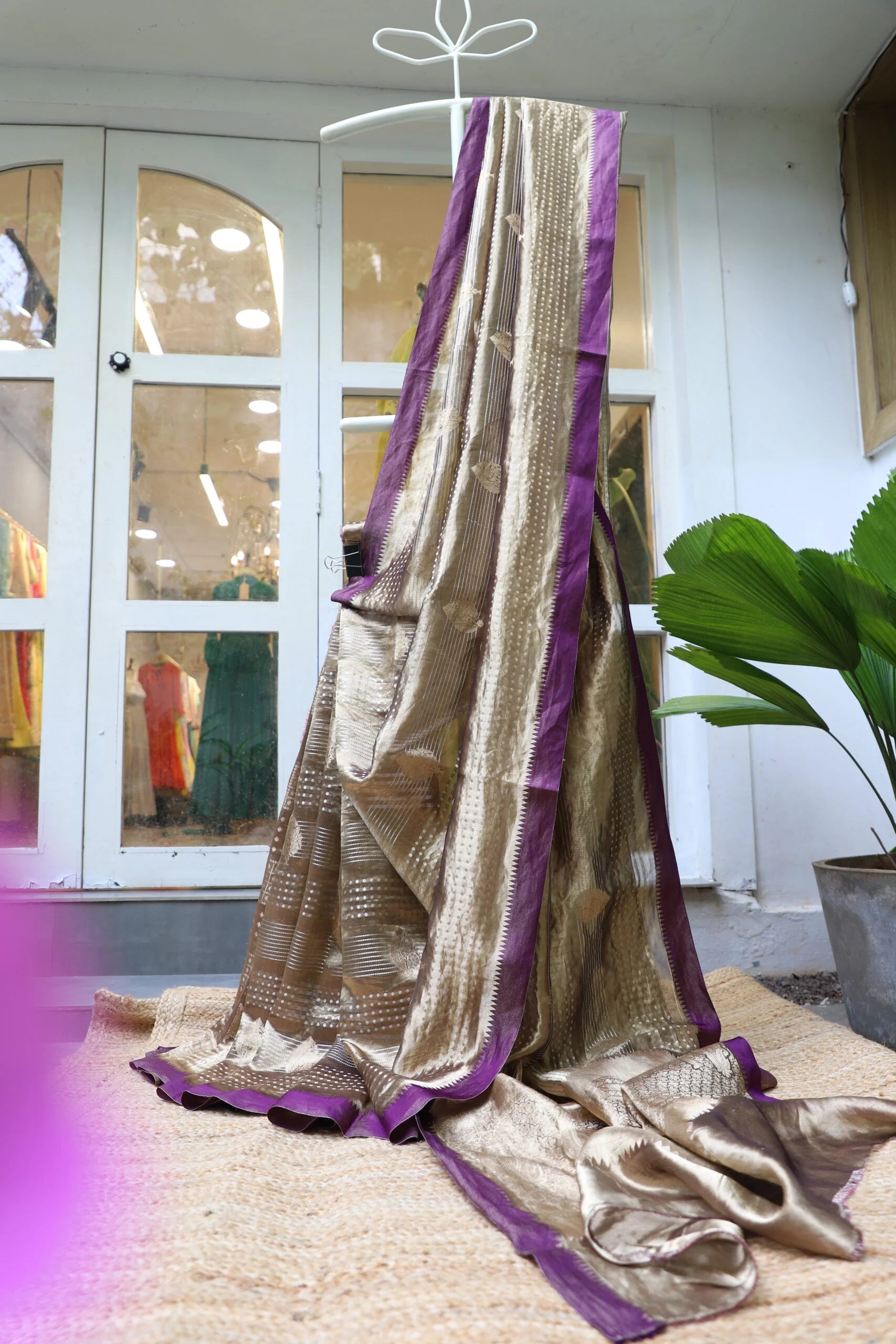 Purple Tissue Saree