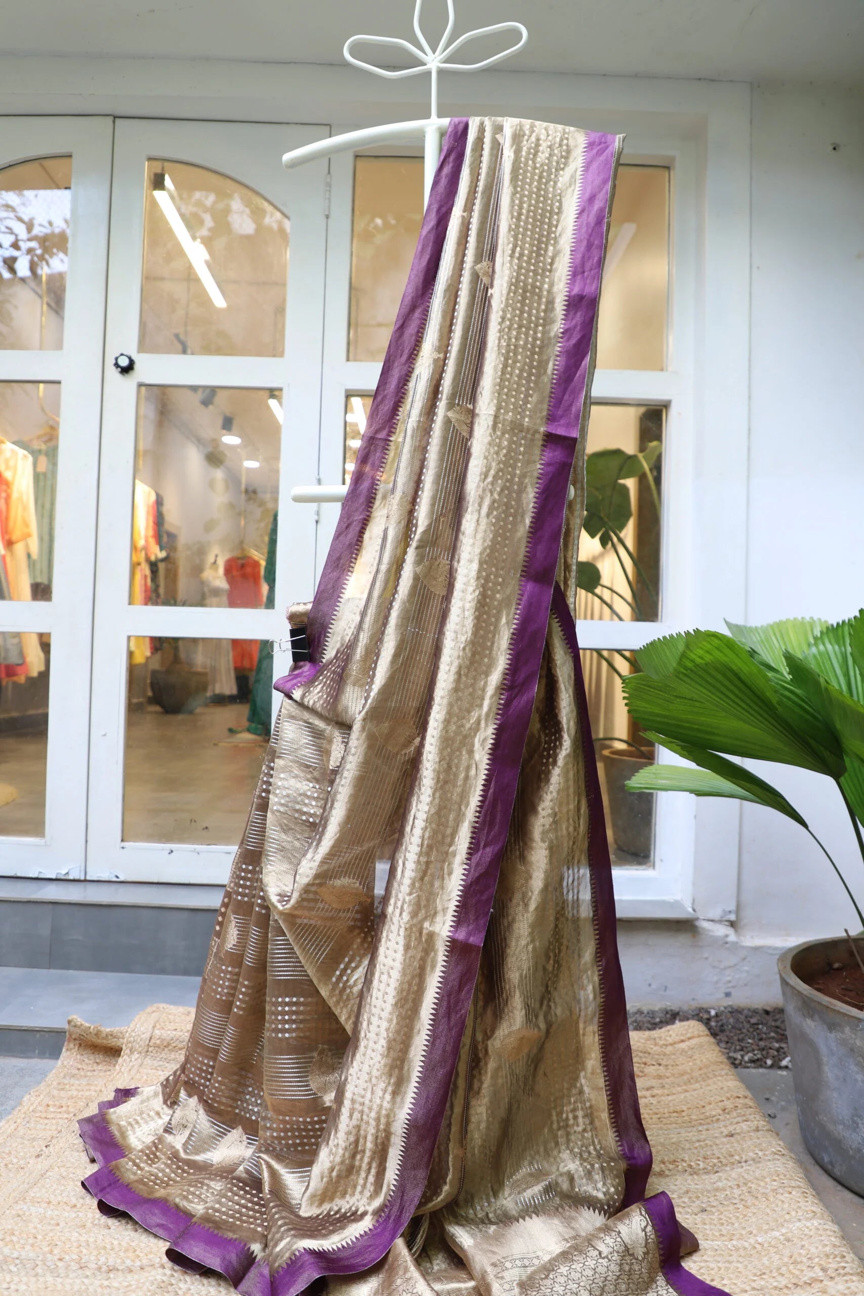 Purple Tissue Saree