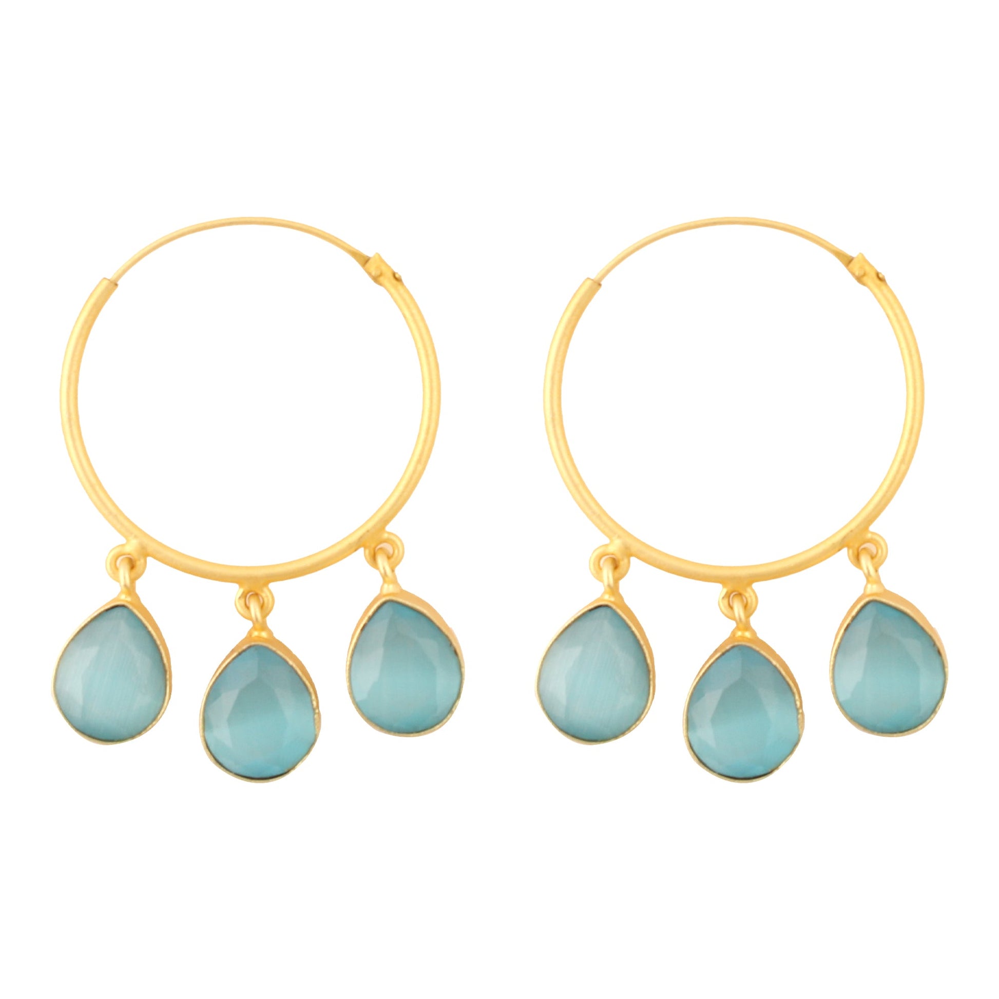 Contemporary Gold Hoop Earrings