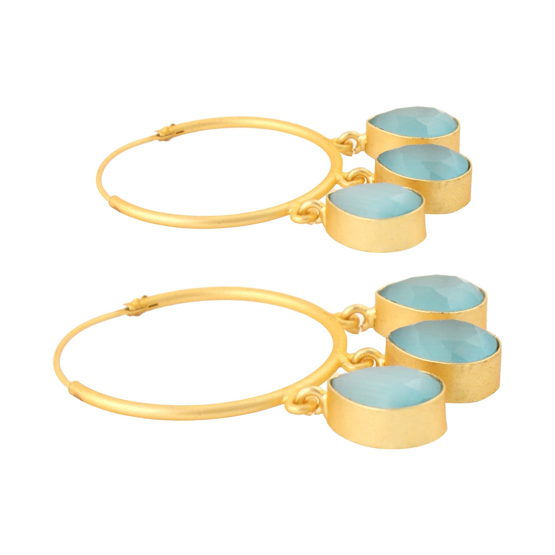 Contemporary Gold Hoop Earrings