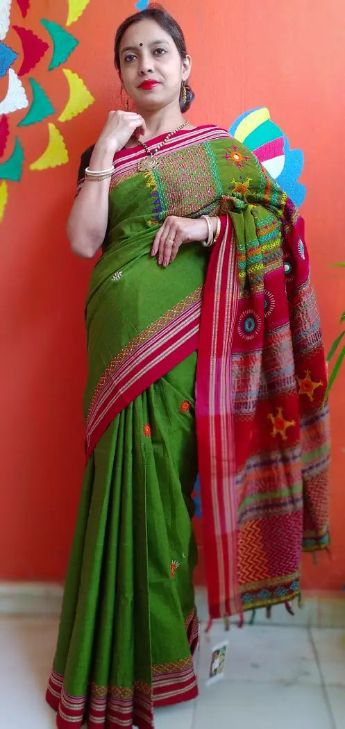 Milantithi - Lambani Tribal Hand-Embroidered Designer Saree