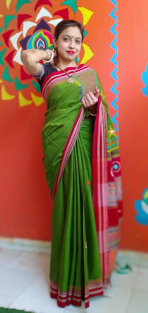 Milantithi - Lambani Tribal Hand-Embroidered Designer Saree