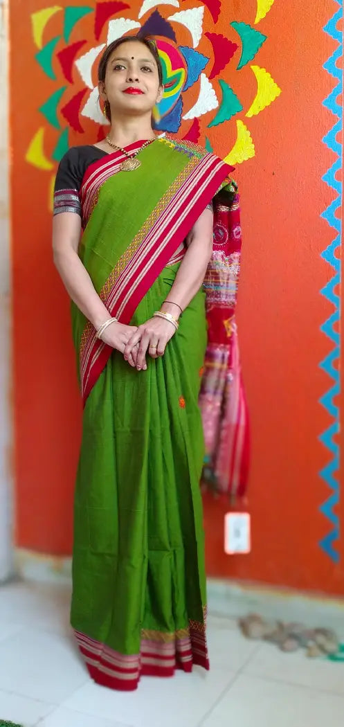 Milantithi - Lambani Tribal Hand-Embroidered Designer Saree