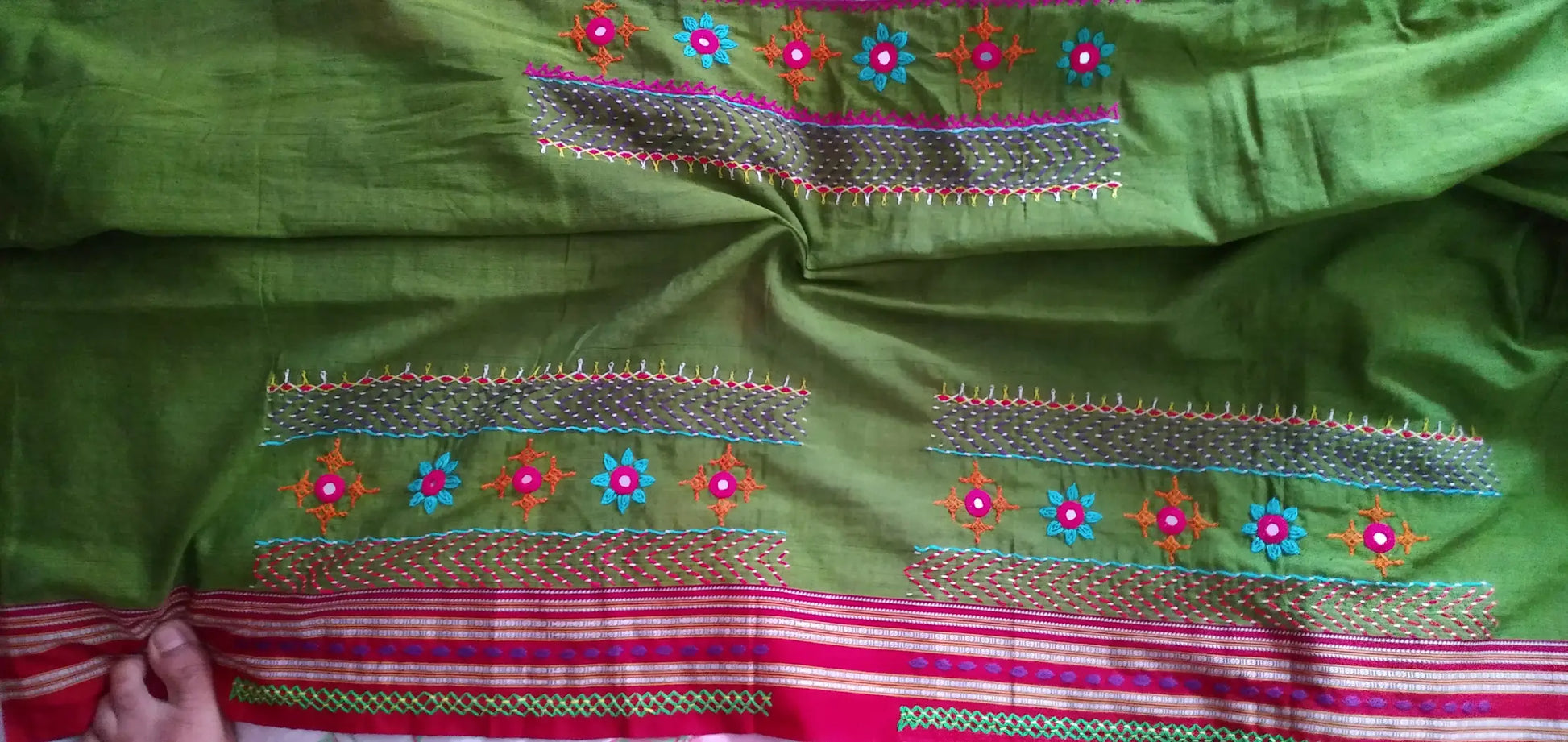 Milantithi - Lambani Tribal Hand-Embroidered Designer Saree