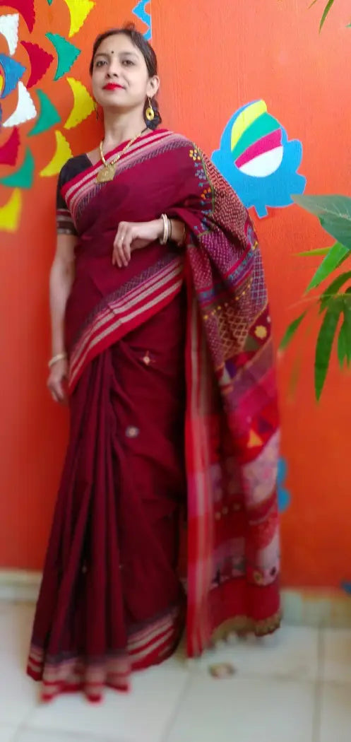 Purbaraag - Lambani Tribal Hand-Embroidered Designer Saree