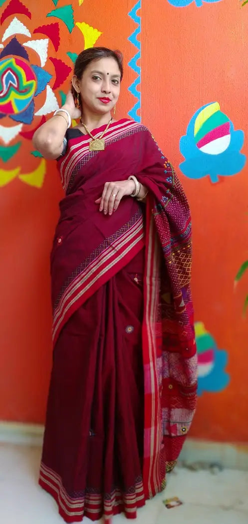 Purbaraag - Lambani Tribal Hand-Embroidered Designer Saree