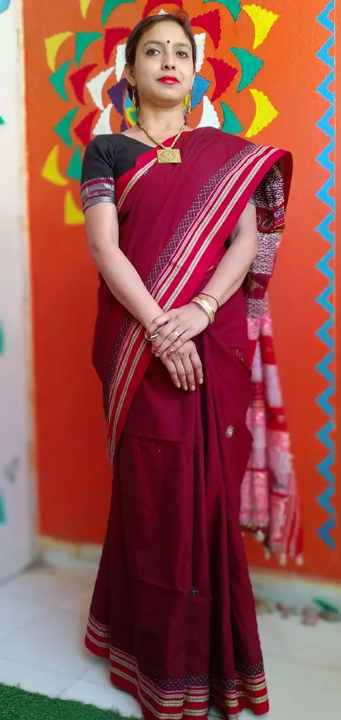 Purbaraag - Lambani Tribal Hand-Embroidered Designer Saree