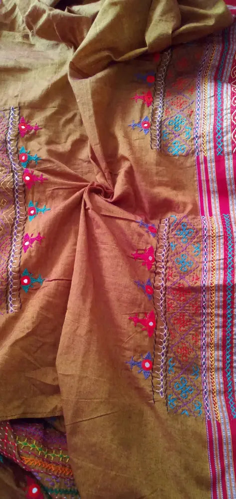 Shreemoyi - Lambani Tribal Hand-Embroidered Designer Saree