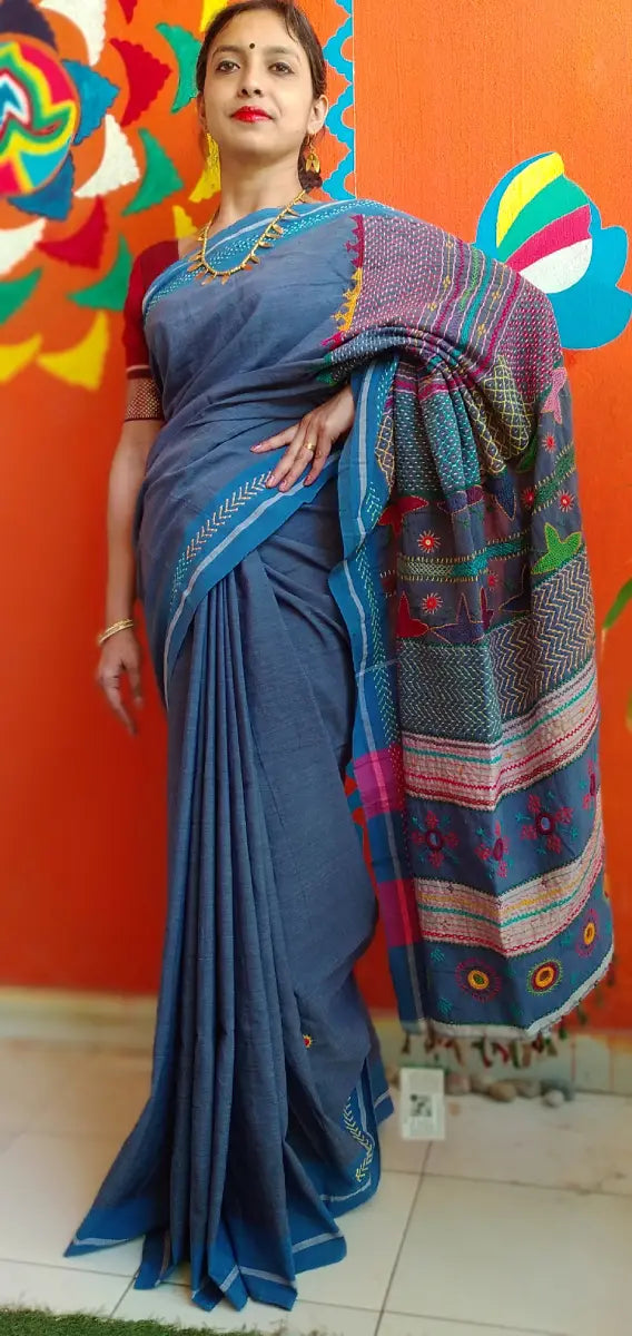 Raagini - Lambani Tribal Hand-Embroidered Designer Saree