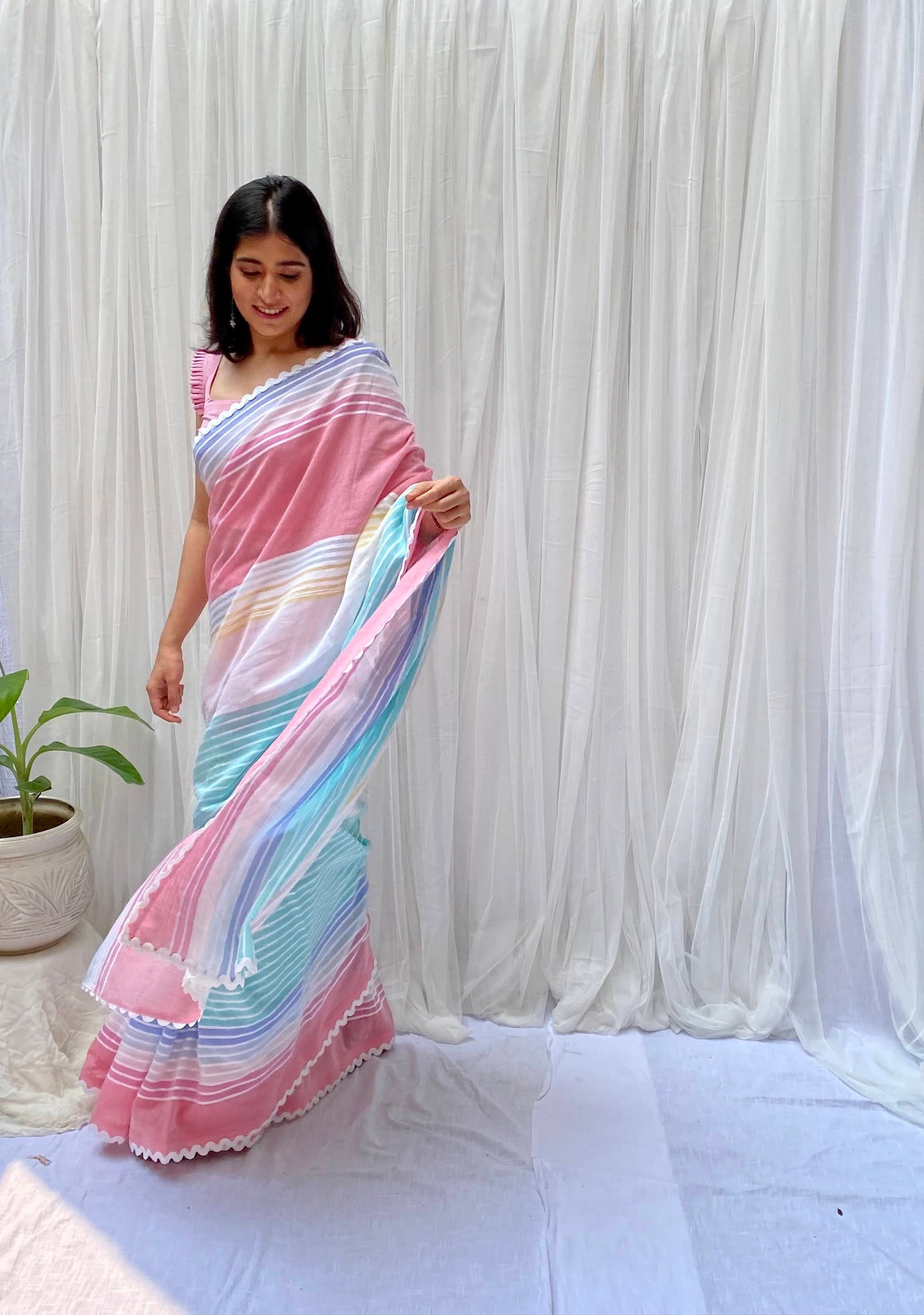 Maya- cotton saree with blouse