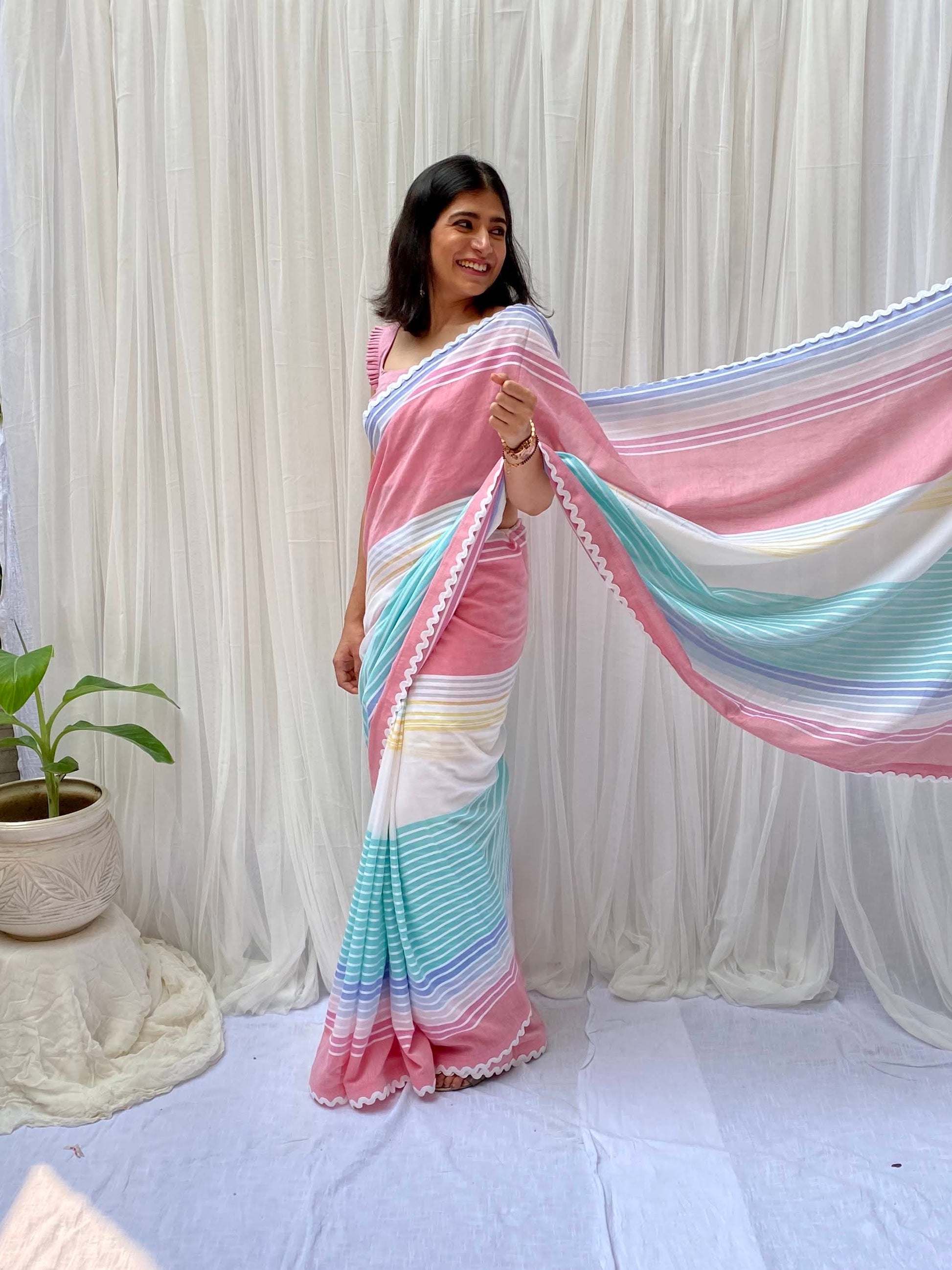 Maya- cotton saree with blouse