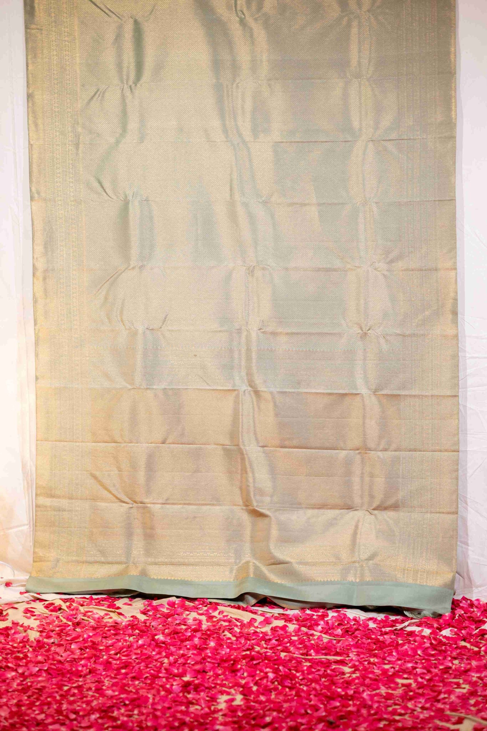 Sea Green Brocade Kanchi Saree