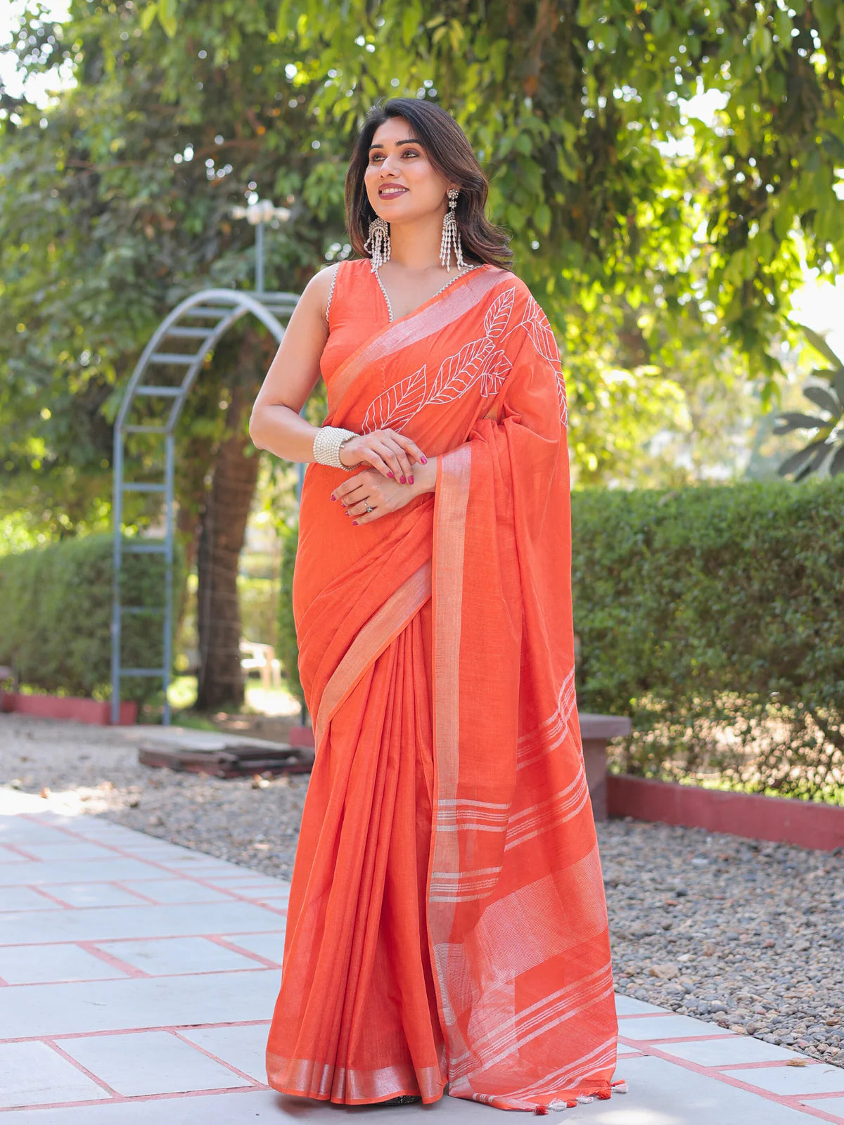 Kumkum Cotton Saree with Blouse