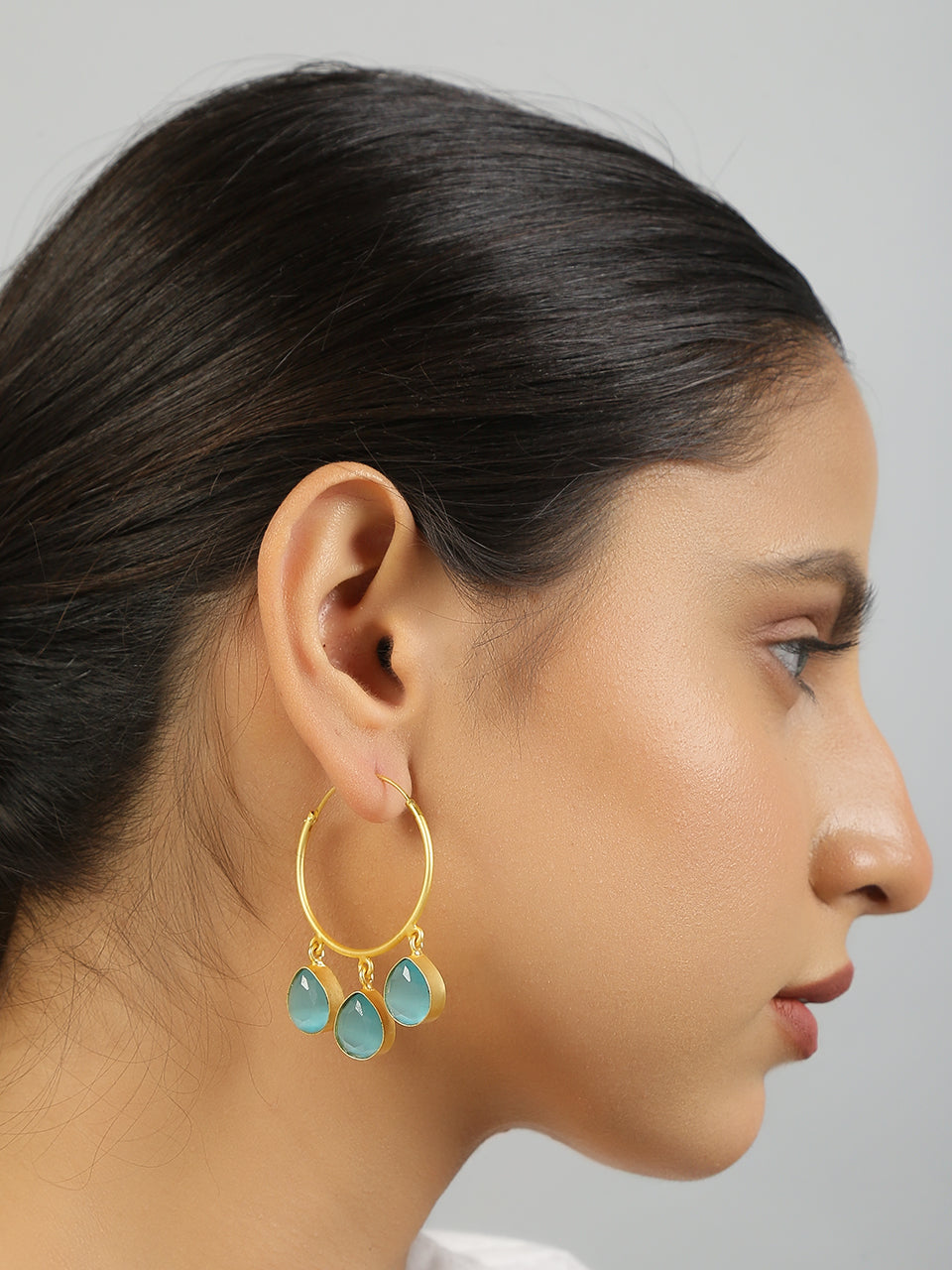 Contemporary Gold Hoop Earrings